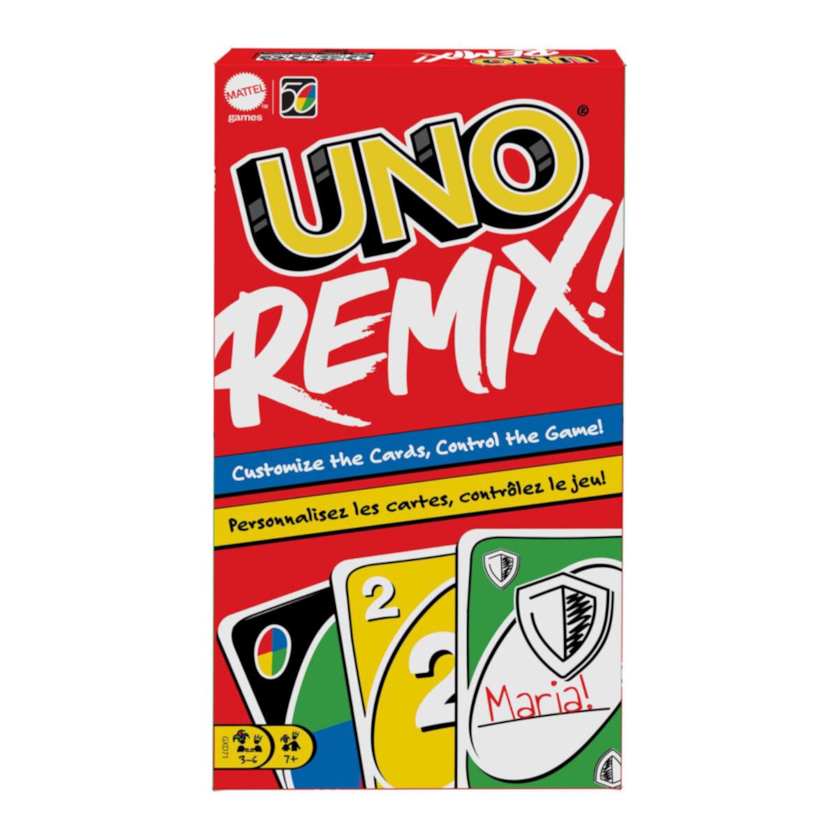Персонализированная карточная карточная игра Uno Remix Mattel