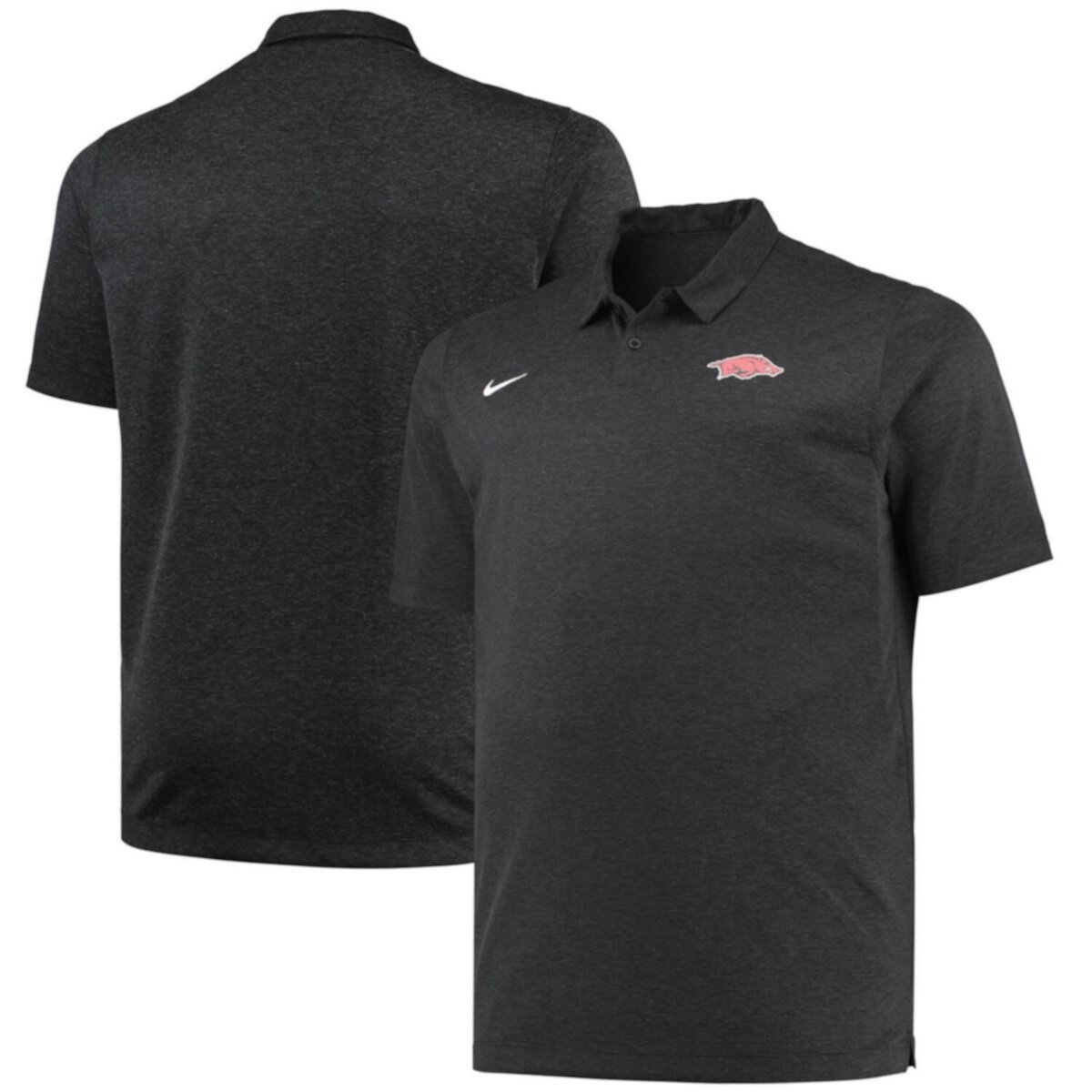 Мужская черная футболка-поло для высоких и больших выступлений Nike Arkansas Razorbacks черного цвета с обсыпкой Nitro USA
