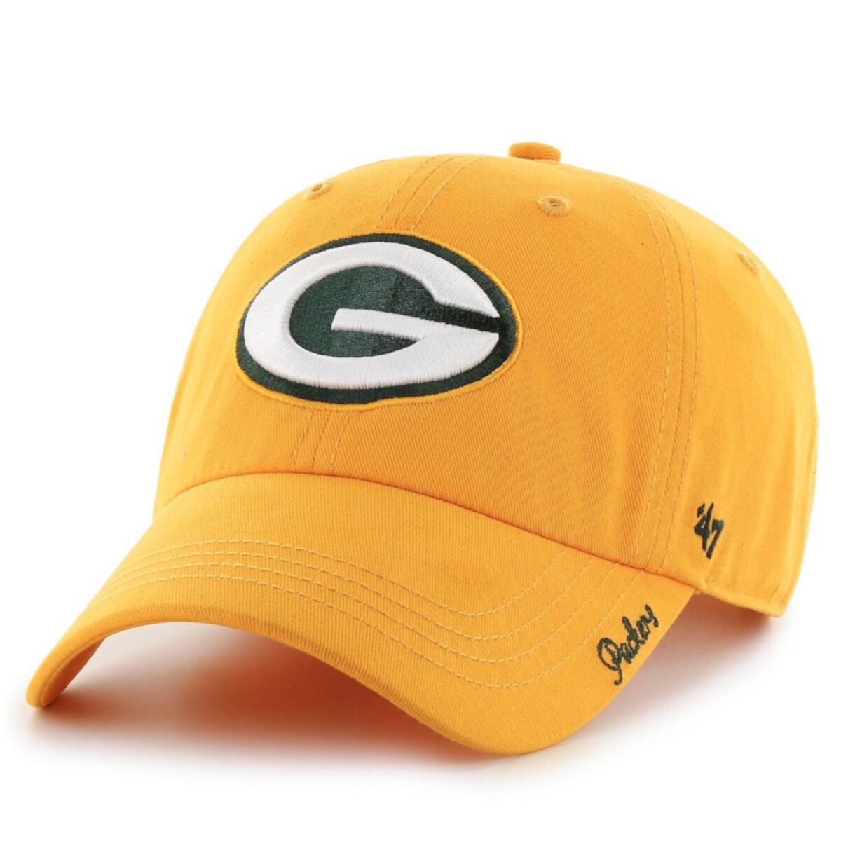Женская регулируемая шляпа '47 Gold Green Bay Packers Miata Clean Up Secondary Unbranded