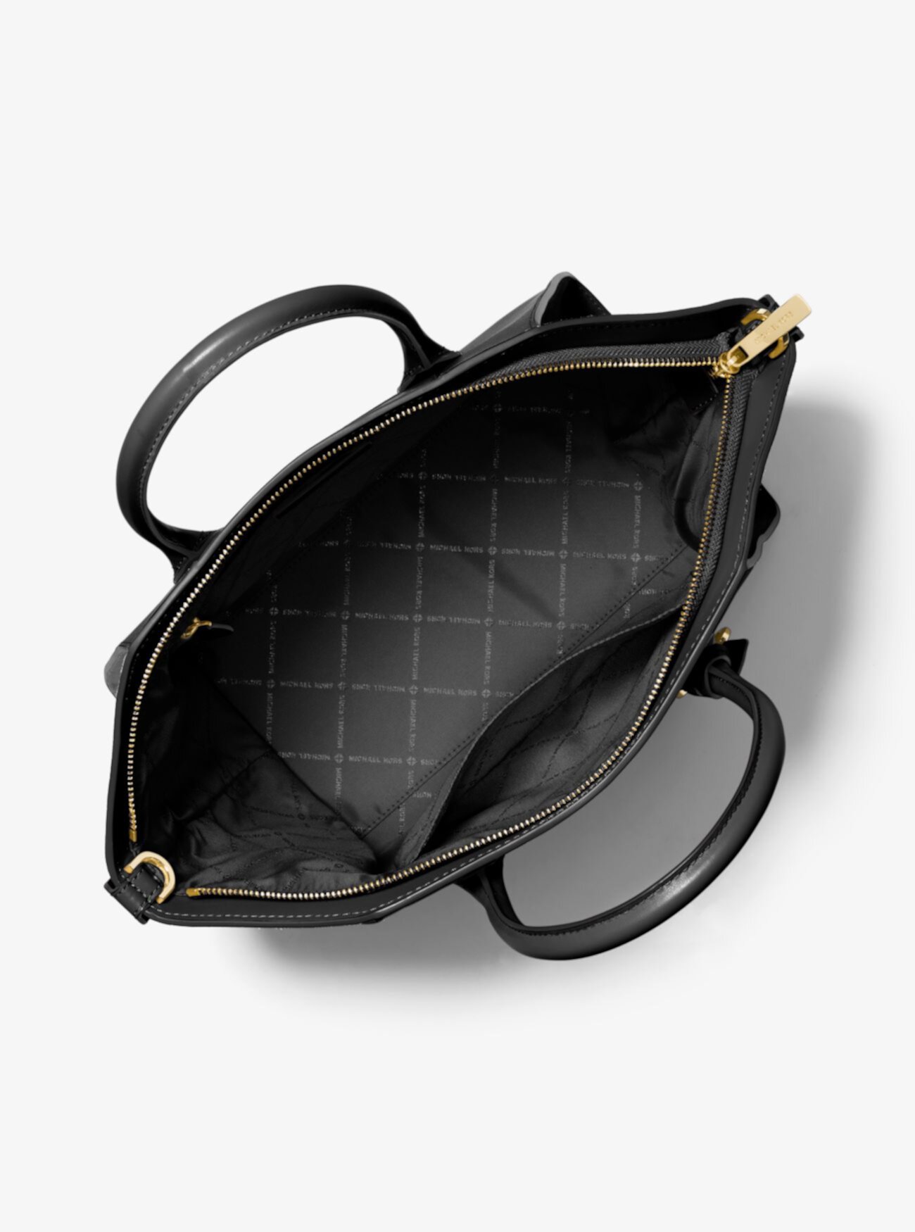 Большая сумка-портфель Avril из шагреневой кожи на молнии сверху Michael Kors