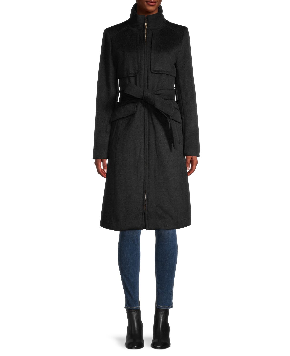 Пальто из смесовой шерсти с поясом Karl Lagerfeld Paris