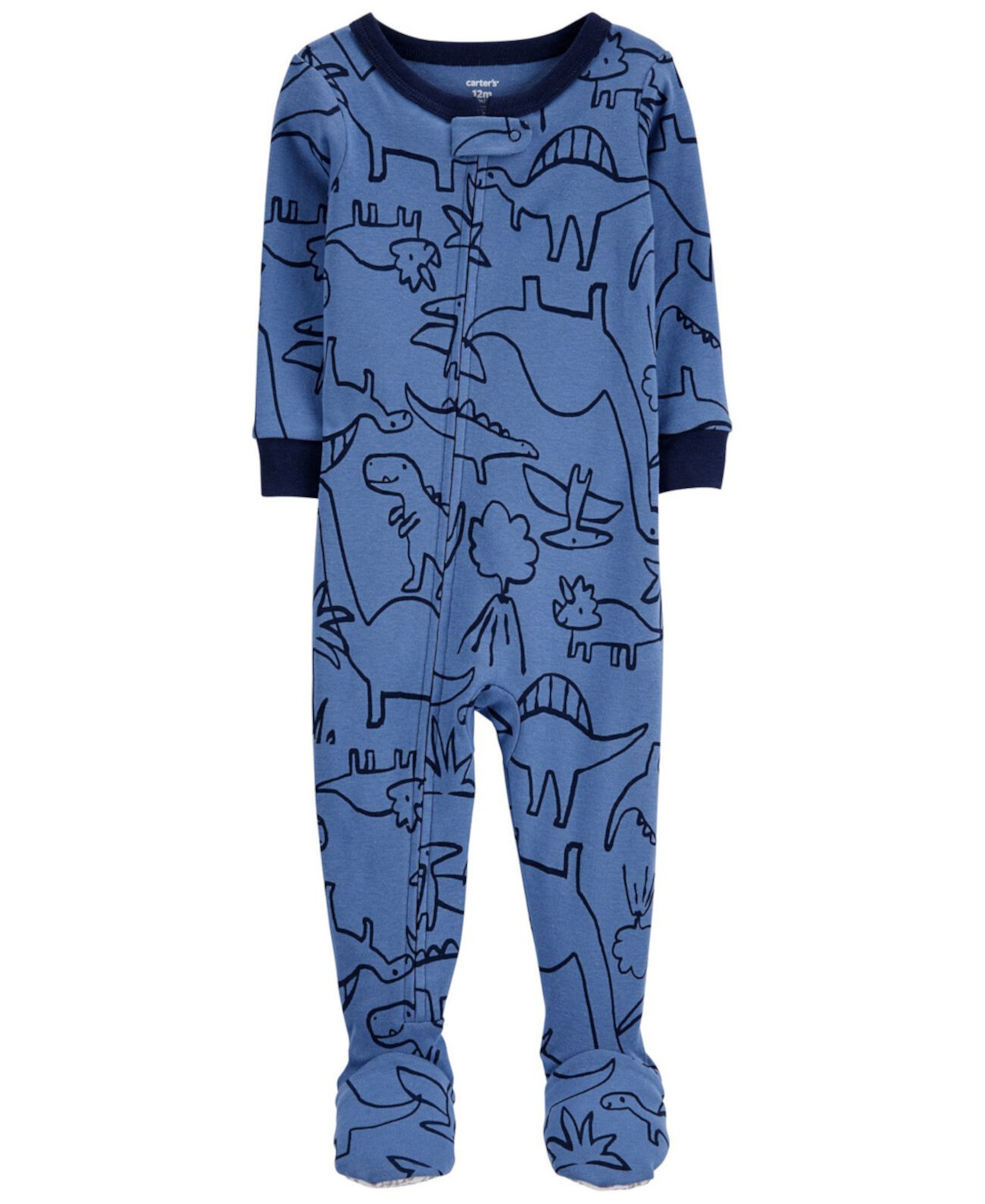 Цельнокроеная пижама из хлопка с принтом динозавра для маленьких мальчиков Carter's