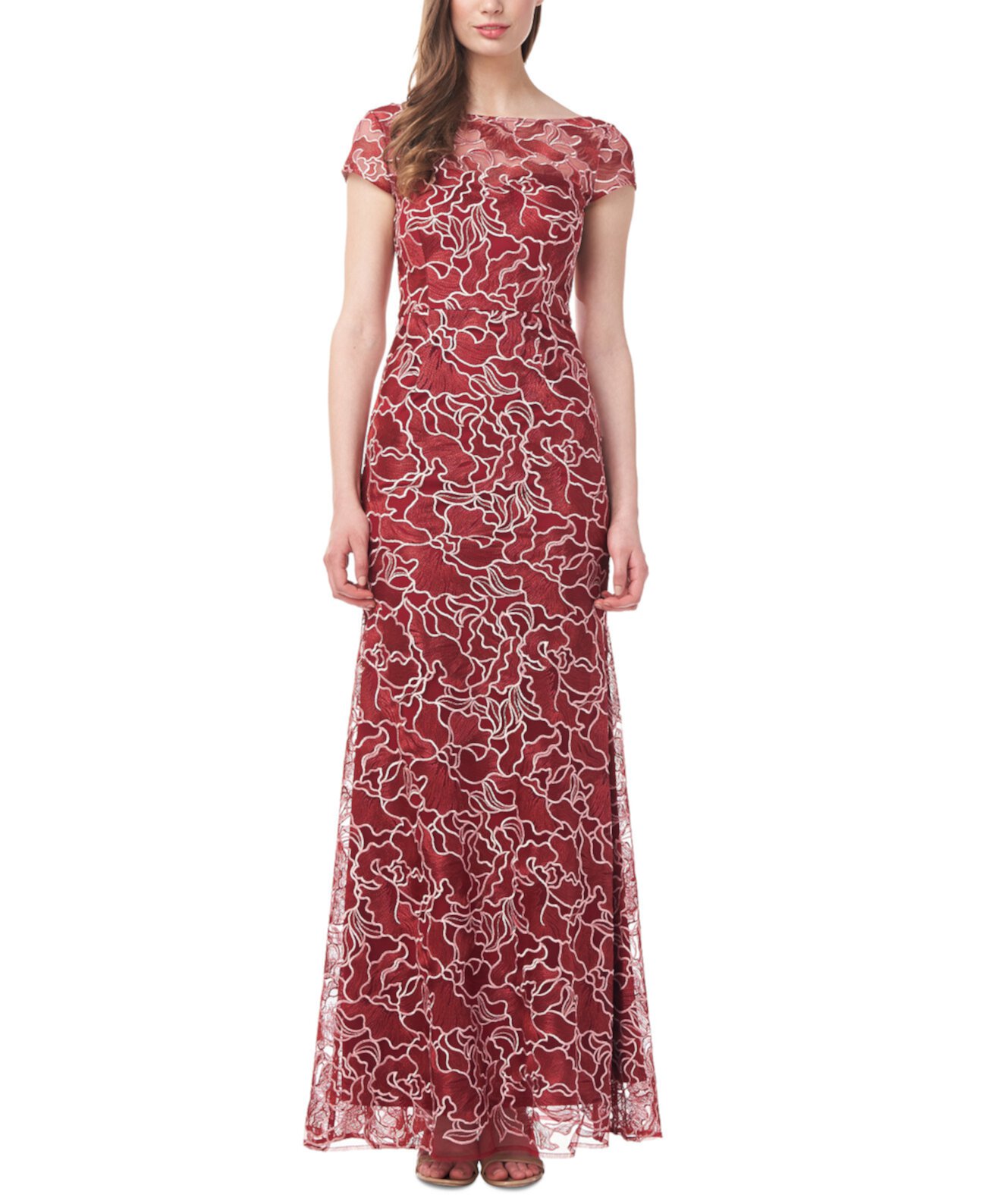 Кружевное платье с цветочным принтом JS Collections
