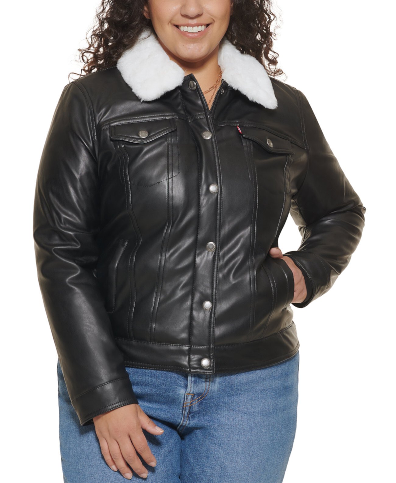 Женская куртка Trucker из искусственной кожи большого размера из искусственной кожи Levi's®