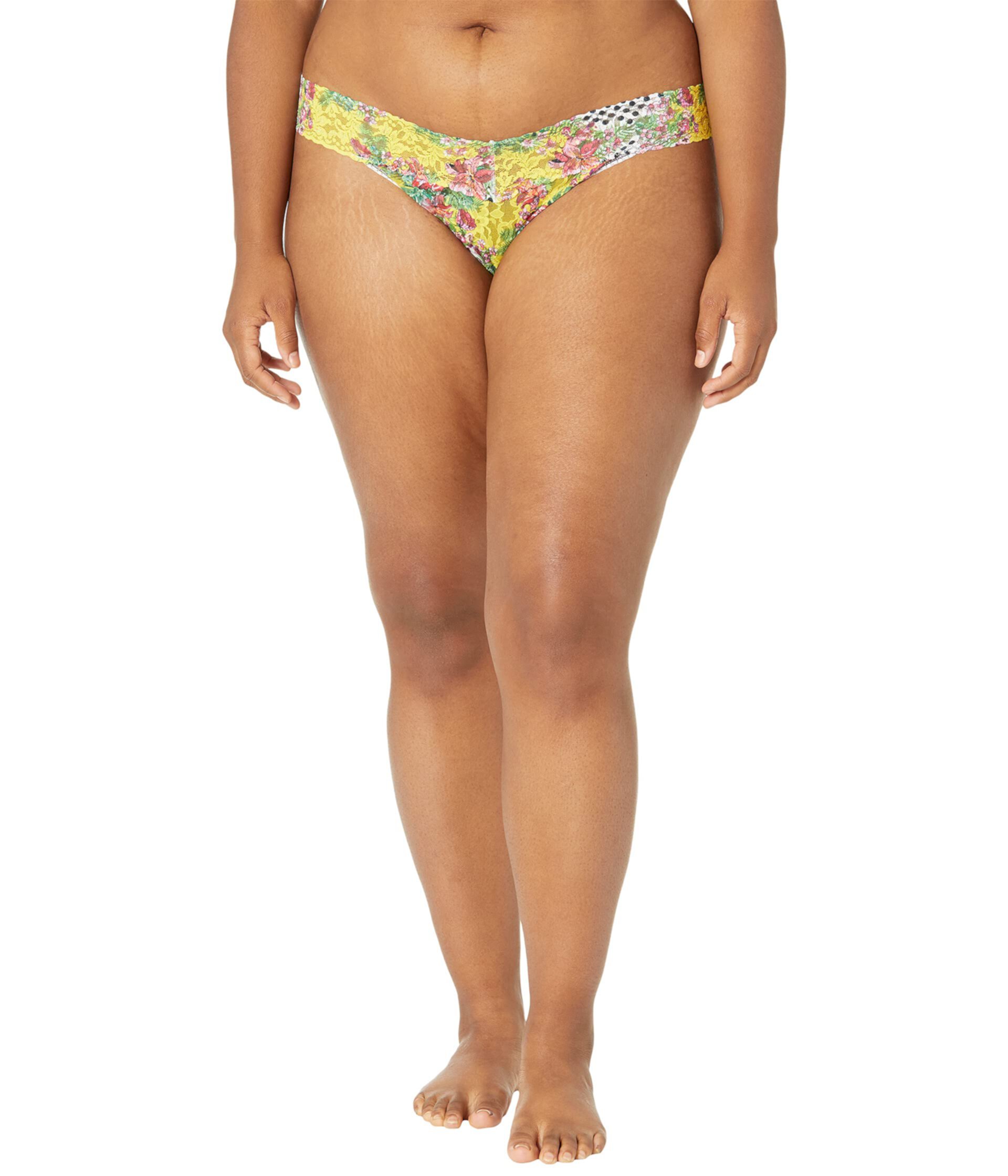 Plus Size Teens Floral Mashup Original Rise Thong Hanky Panky