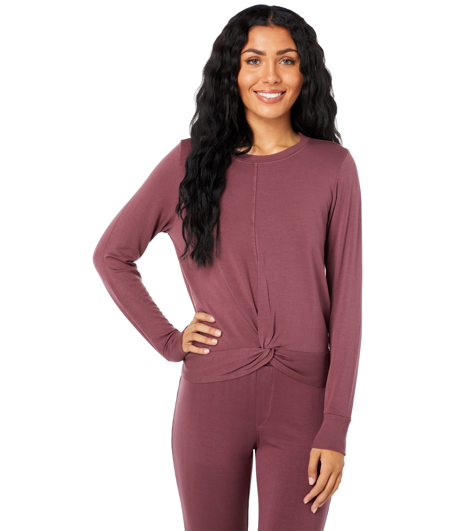 Chloe Twist Front Pullover Sweatshirt in Lightweight Modal Terry LAmade