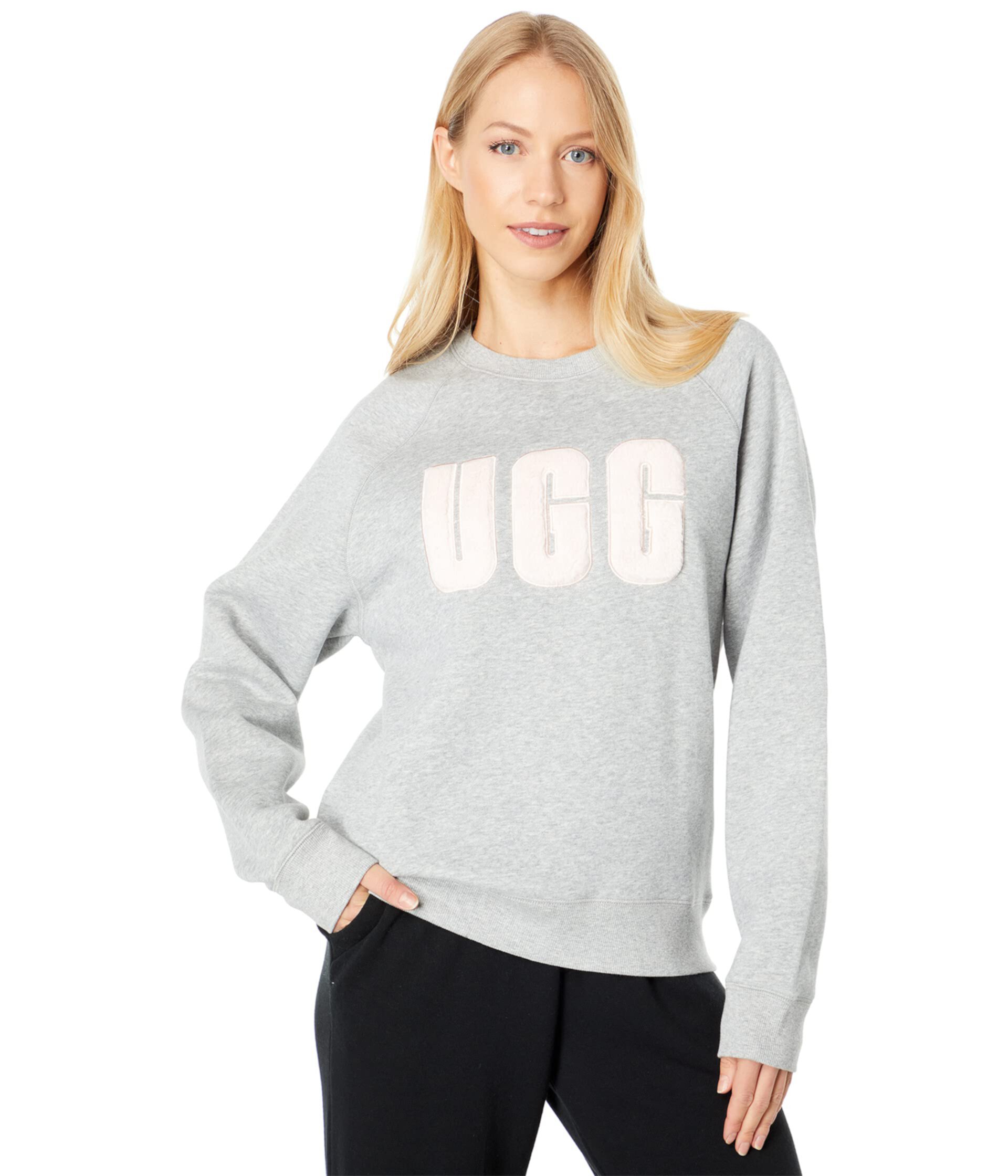 Женская Пуловер UGG Madeline Fuzzy Logo Crew Neck UGG