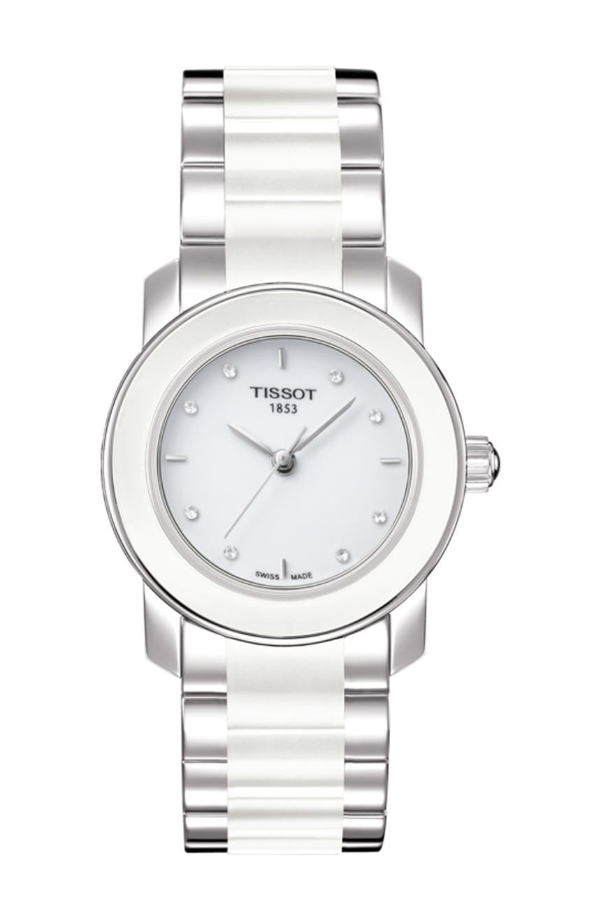 Женские часы Cera с бриллиантовым браслетом, 28 мм, 0,034 карата Tissot