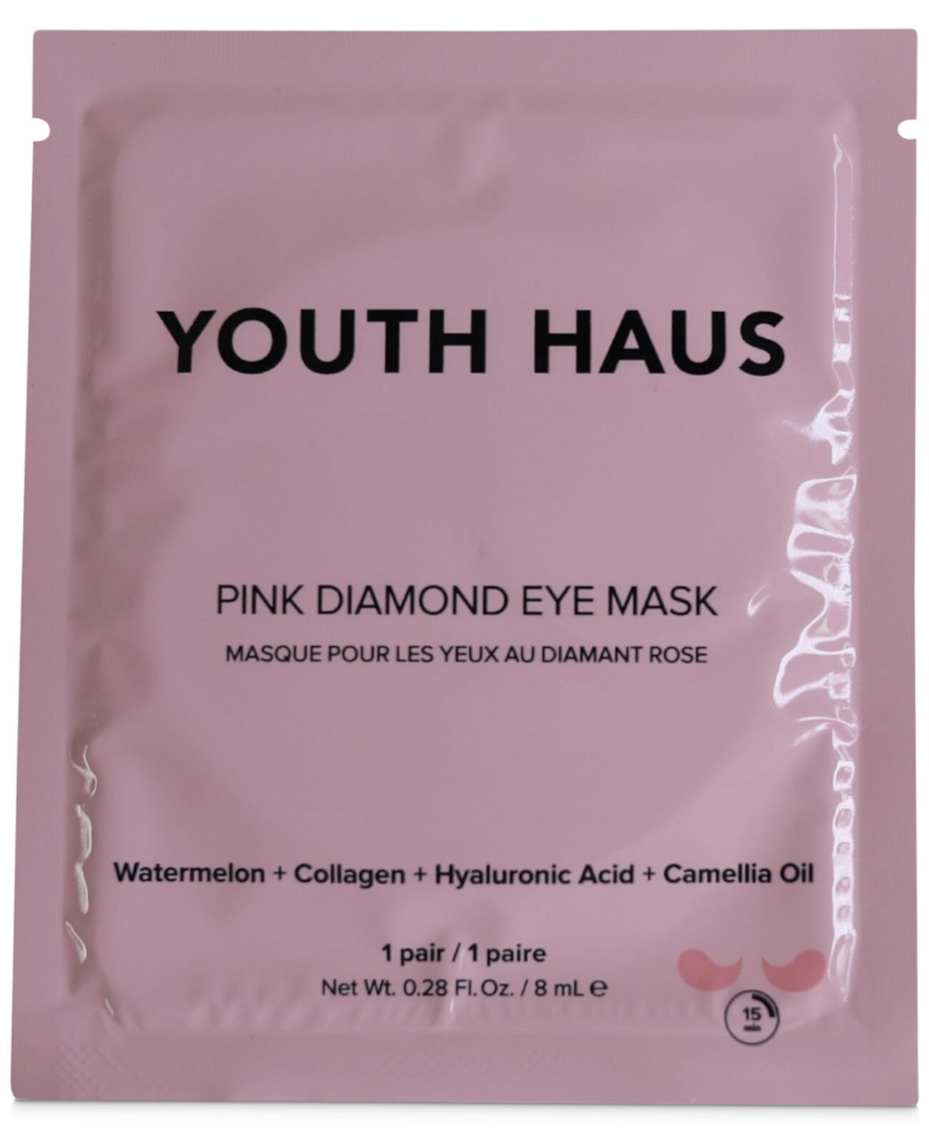 Маска для глаз Youth Haus Pink Diamond Eye Mask, Single Skin Gym