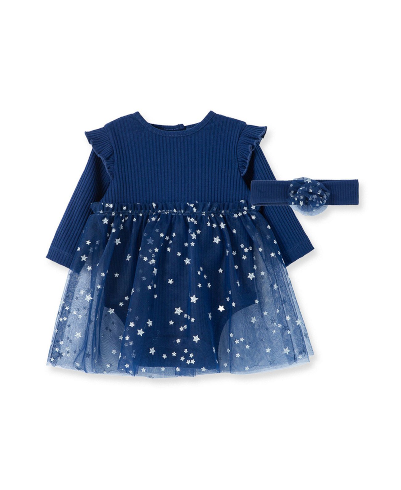 Платье-пачка "Звездная ночь" для маленьких девочек и соответствующий набор повязок на голову, 2 предмета Little Me