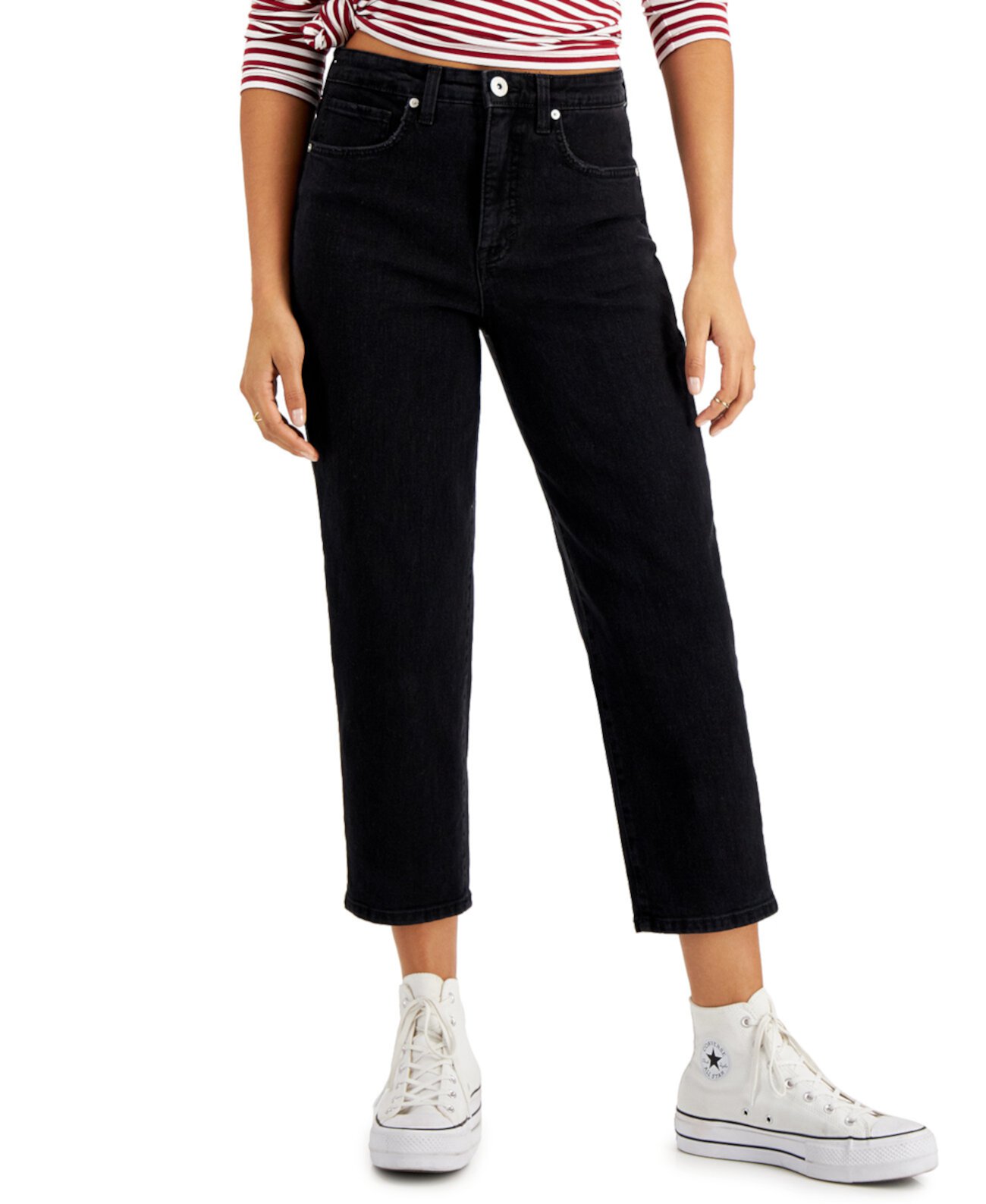Прямые джинсы Mom в стиле пэчворк, созданные для Macy's Style & Co