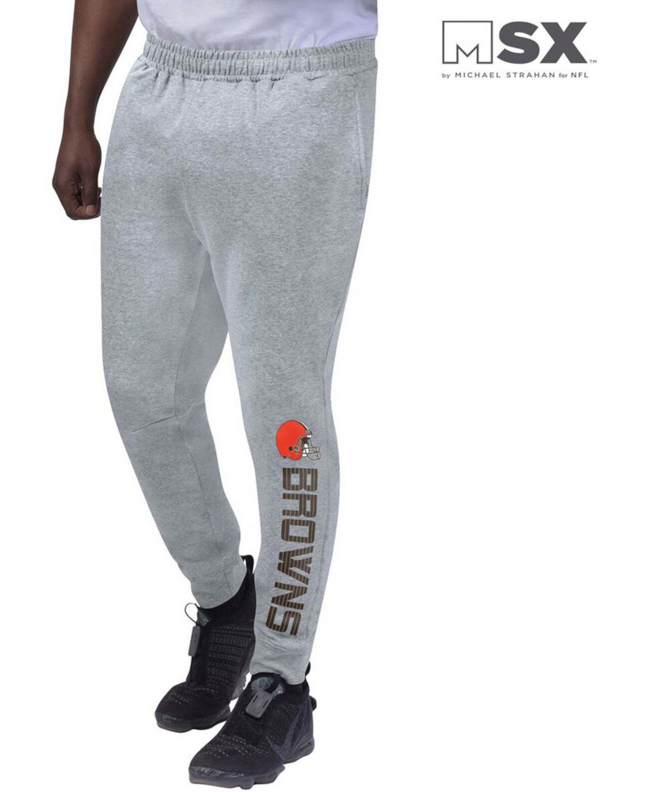 Мужские брюки-джоггеры цвета Heather Grey Cleveland Browns MSX by Michael Strahan