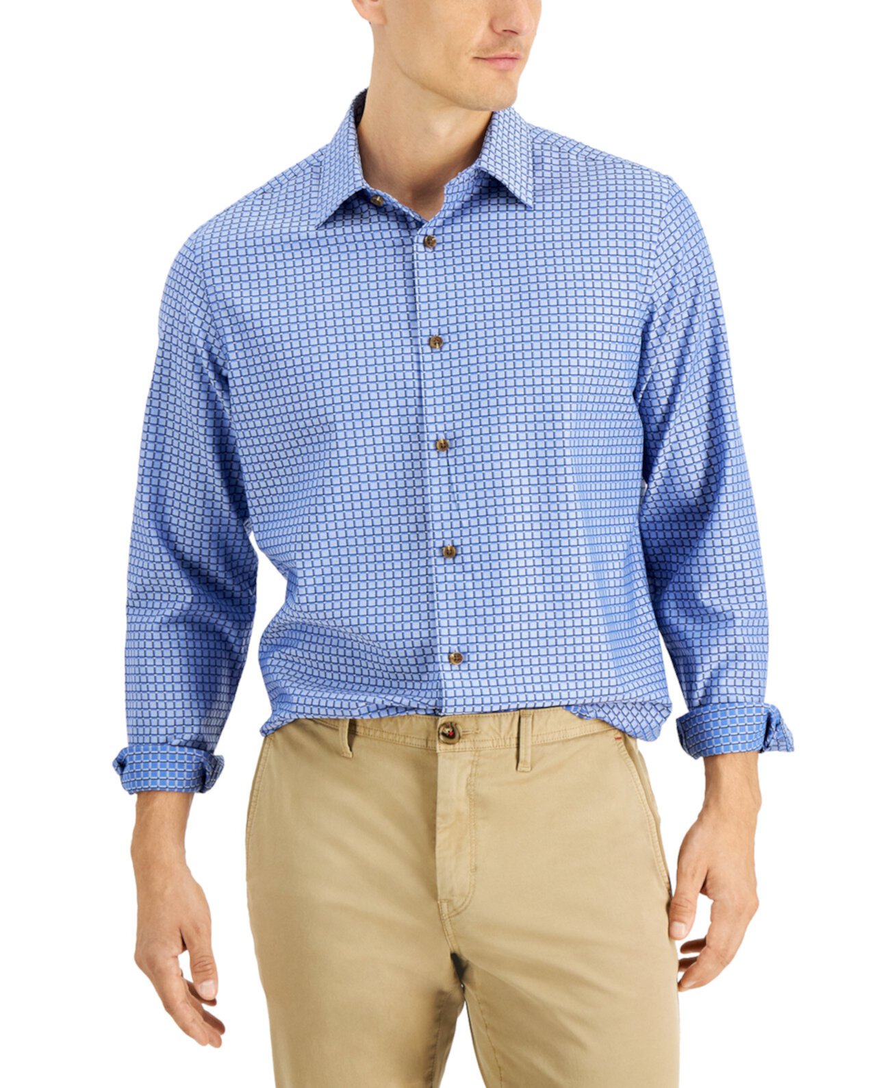 Мужская рубашка в клетку Debala, созданная для Macy's Club Room