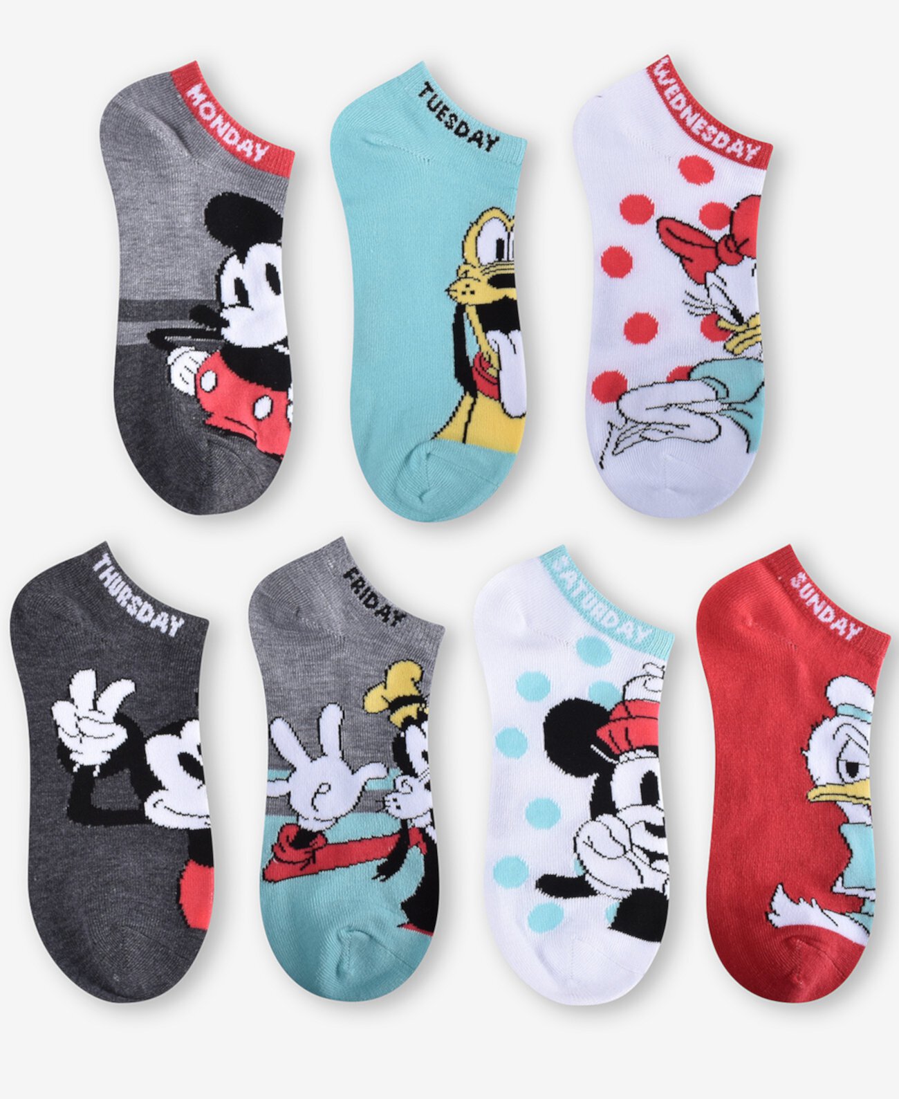 7-п. Носки для неявки Mickey & Friends Days Of The Week, созданные для Macy's Planet Sox