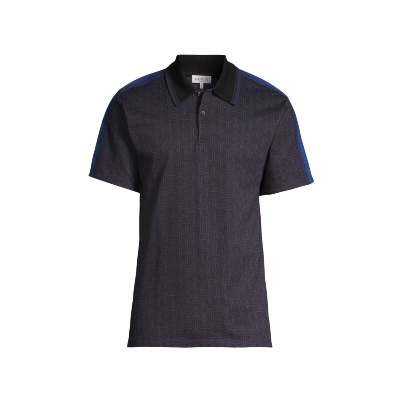 Рубашка-поло с контрастным воротником и короткими рукавами Lanvin