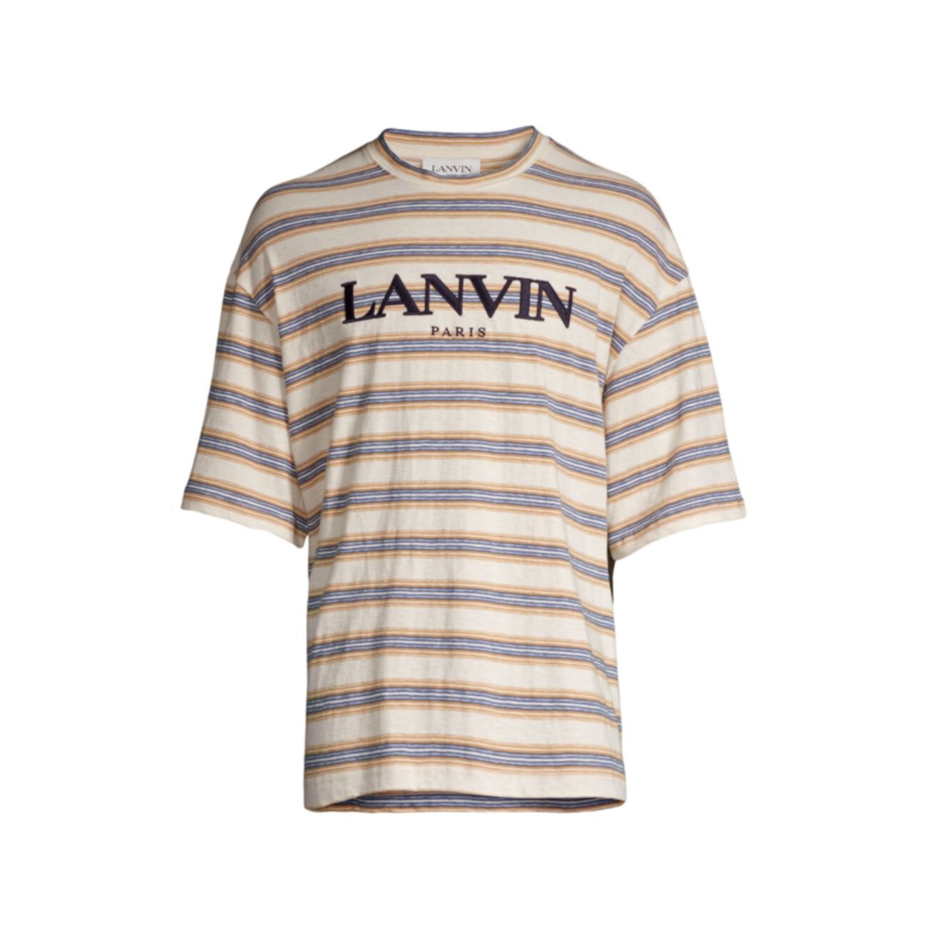 Полосатая футболка с вышитым логотипом Lanvin