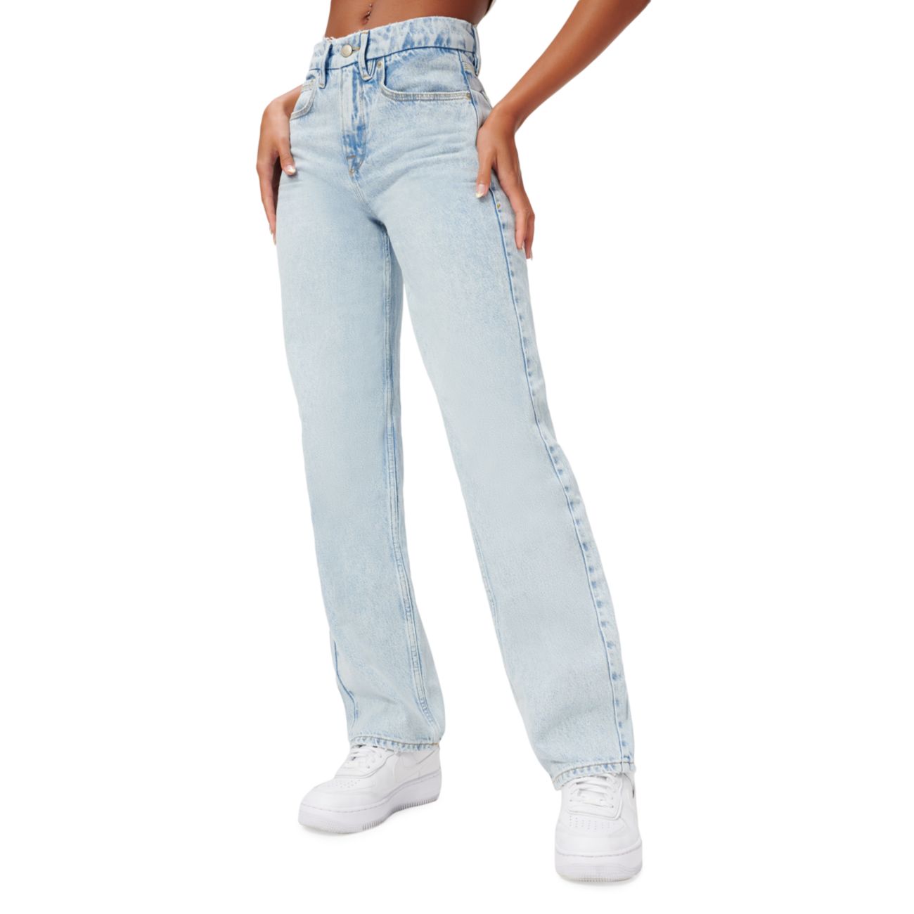 Эластичные прямые джинсы Good 90-х с высокой посадкой Good American
