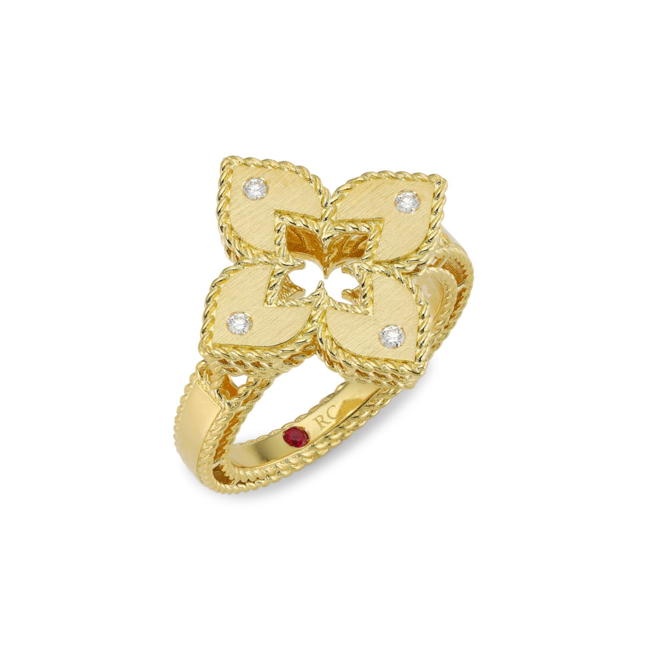 Кольцо Venetian Princess из желтого золота 18 карат с бриллиантом Roberto Coin