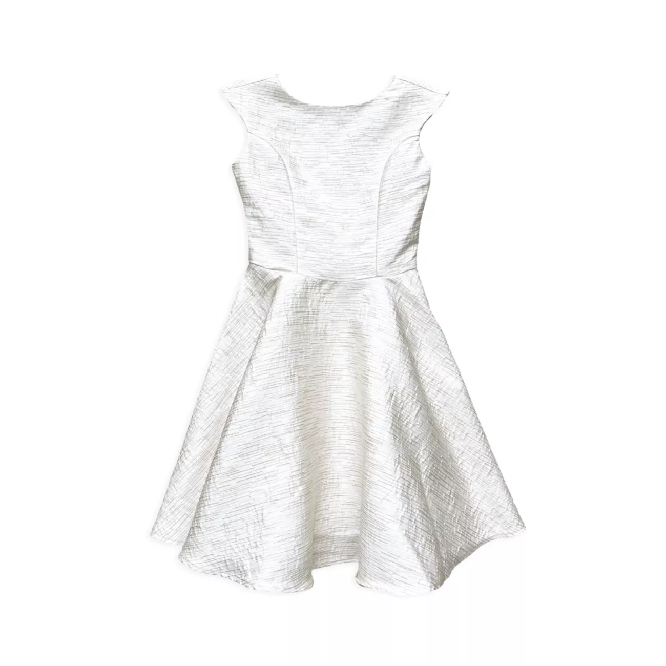 Жаккардовое платье с металлическими рукавами и короткими рукавами для девочек Un Deux Trois