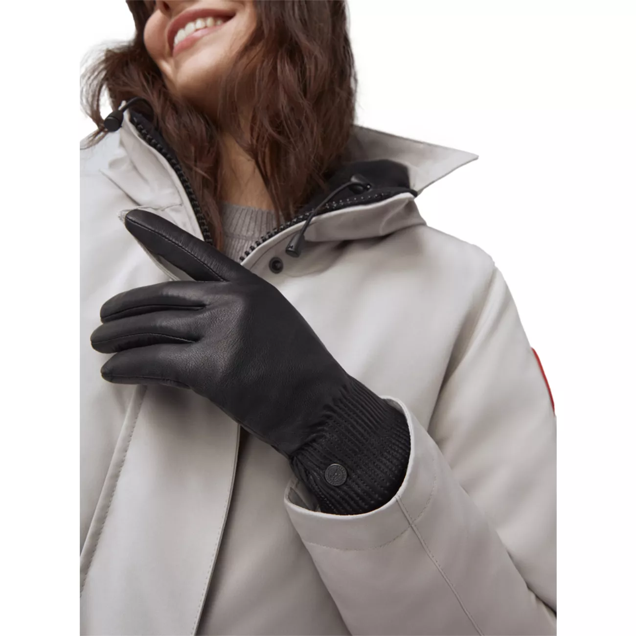Leather Rib Gloves Canada Goose