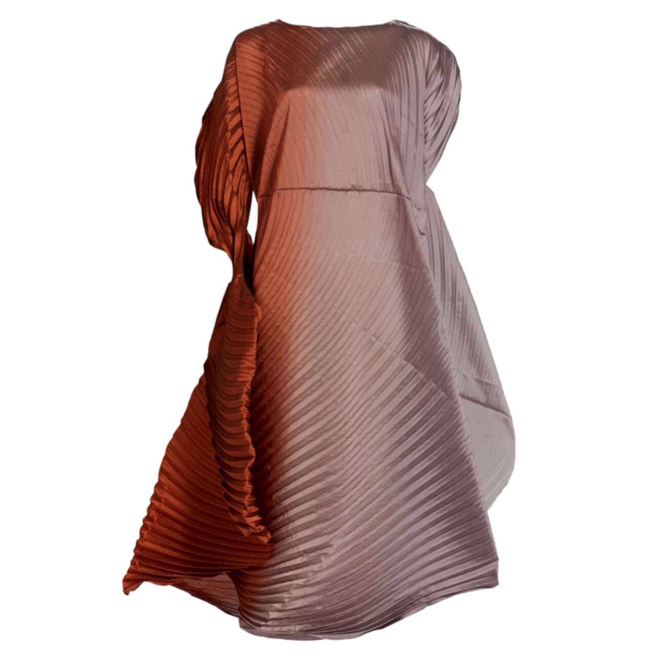 Плиссированное миди-платье с эффектом омбре Issey Miyake