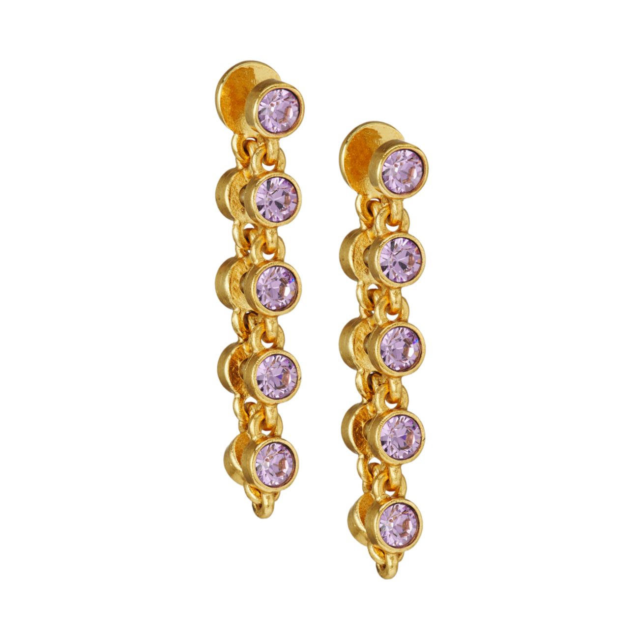 Goldtone & amp; Серьги-капли с кристаллами Oscar de la Renta