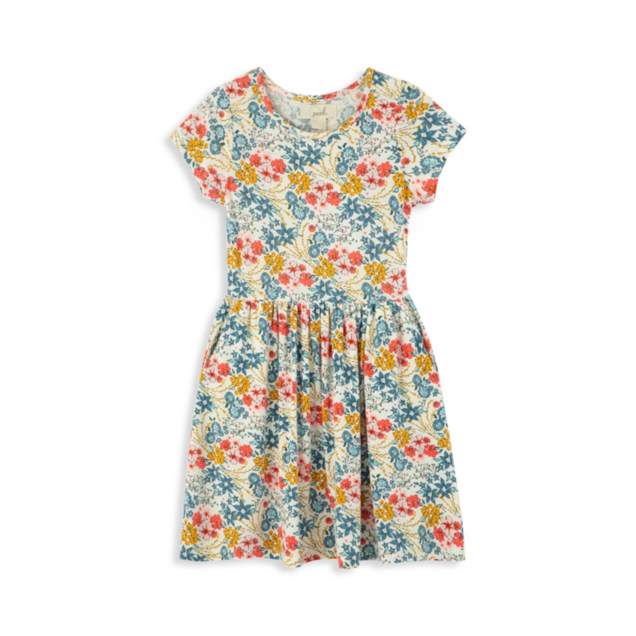 Маленькая девочка & amp; Платье для девочки с цветочным принтом PEEK