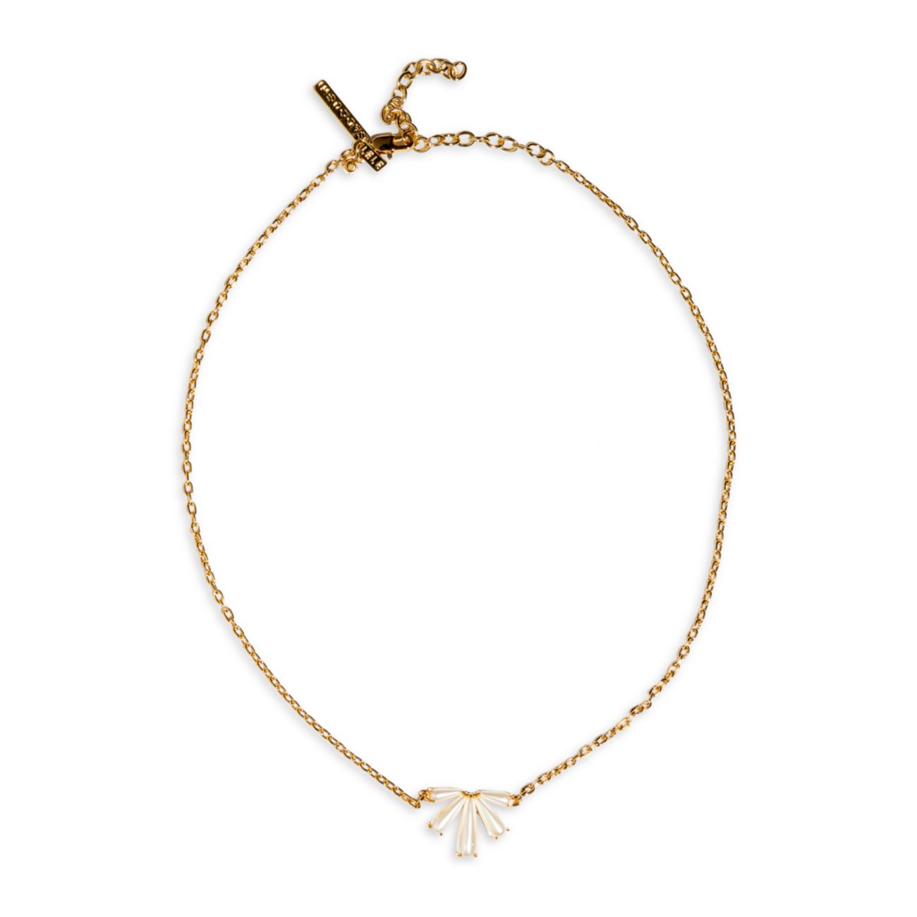 14-каратное позолота & amp; Ожерелье с зубчатым акриловым жемчугом Lele Sadoughi