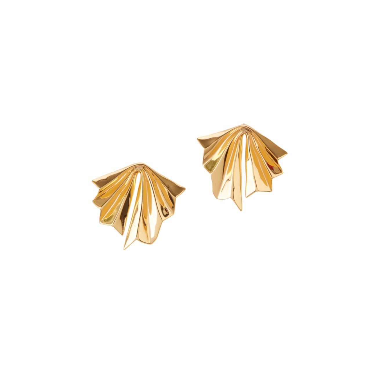 Плиссированные серьги-гвоздики с покрытием из 14-каратного золота Vitreum Alexis Bittar