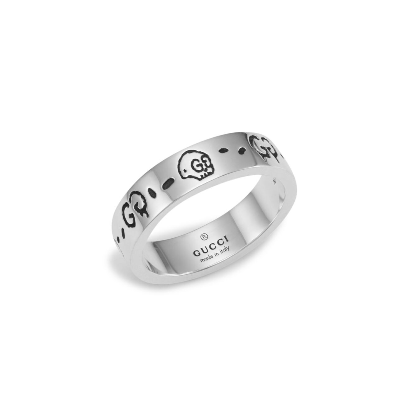 Серебряное кольцо с призраком GUCCI