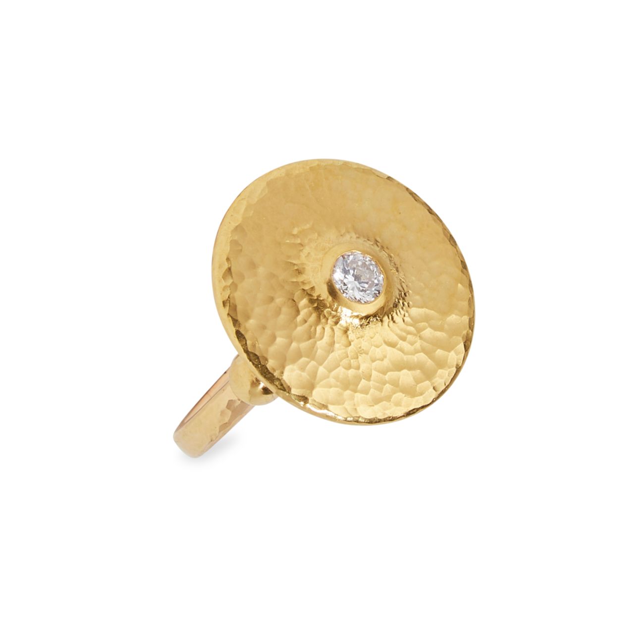 Капля 22K & amp; Желтое золото 24 карат & amp; Большое кольцо с бриллиантом Gurhan