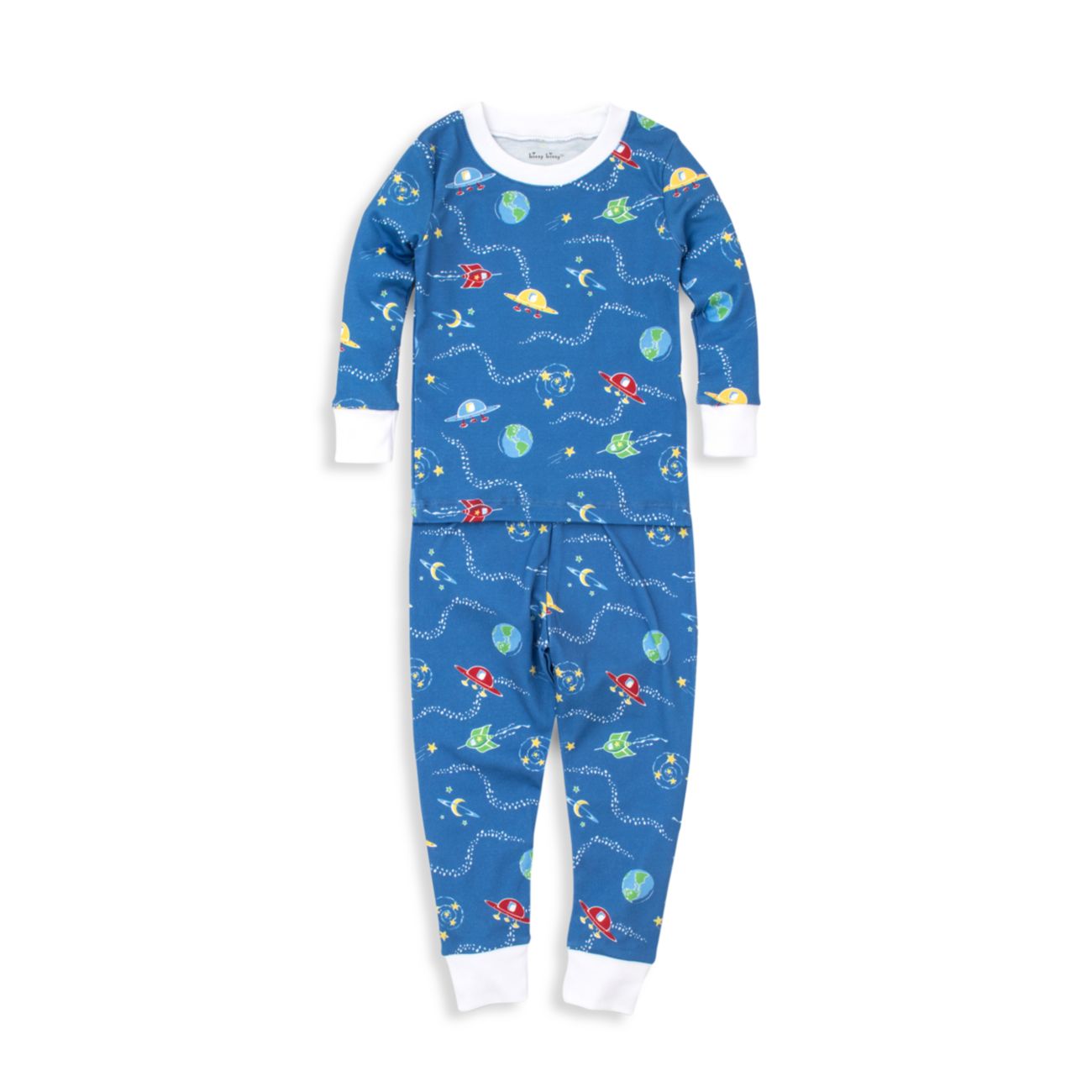 Комплект из двух частей пижамы с межгалактическим принтом для маленьких мальчиков Kissy Kissy