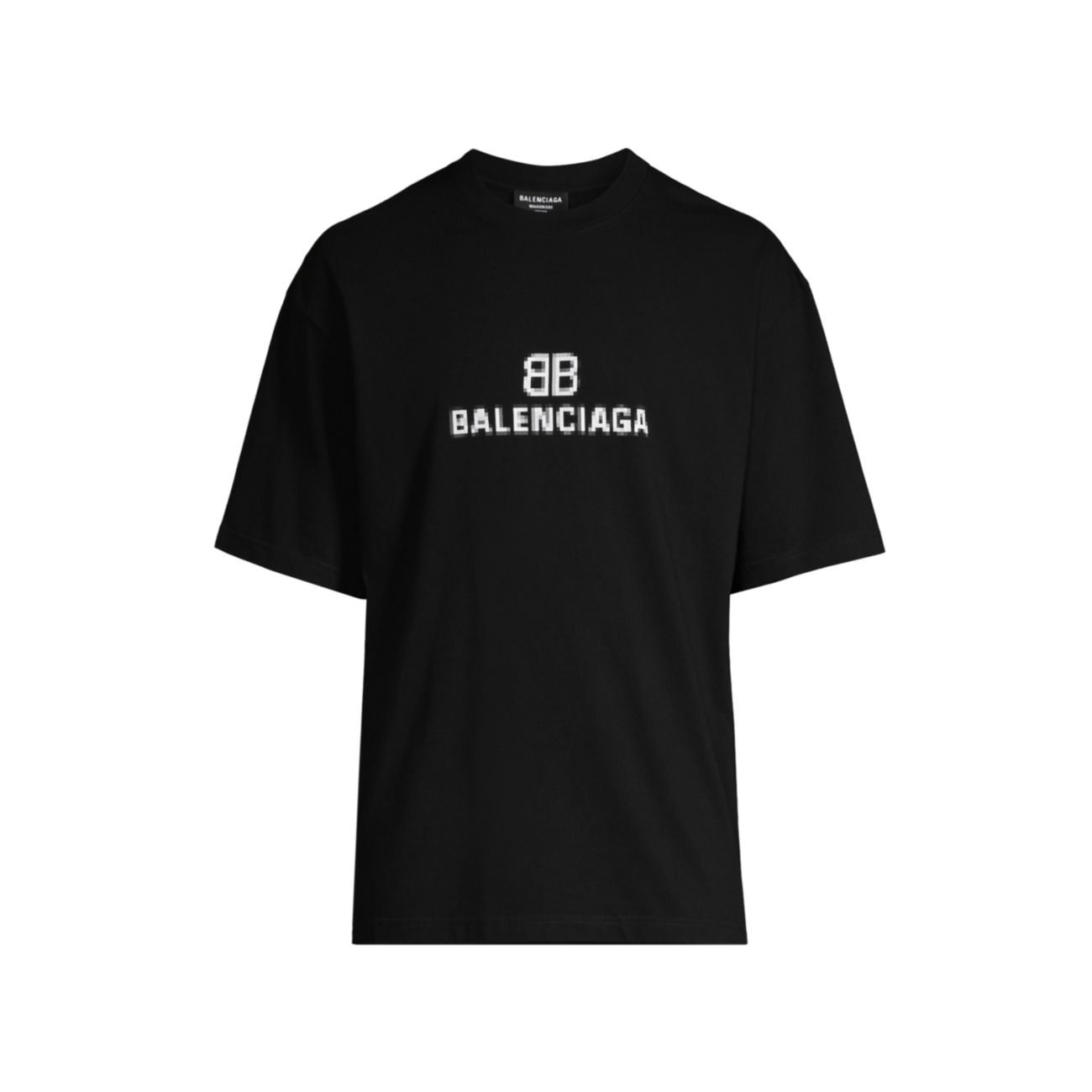 Хлопковая футболка с монограммой и логотипом Balenciaga