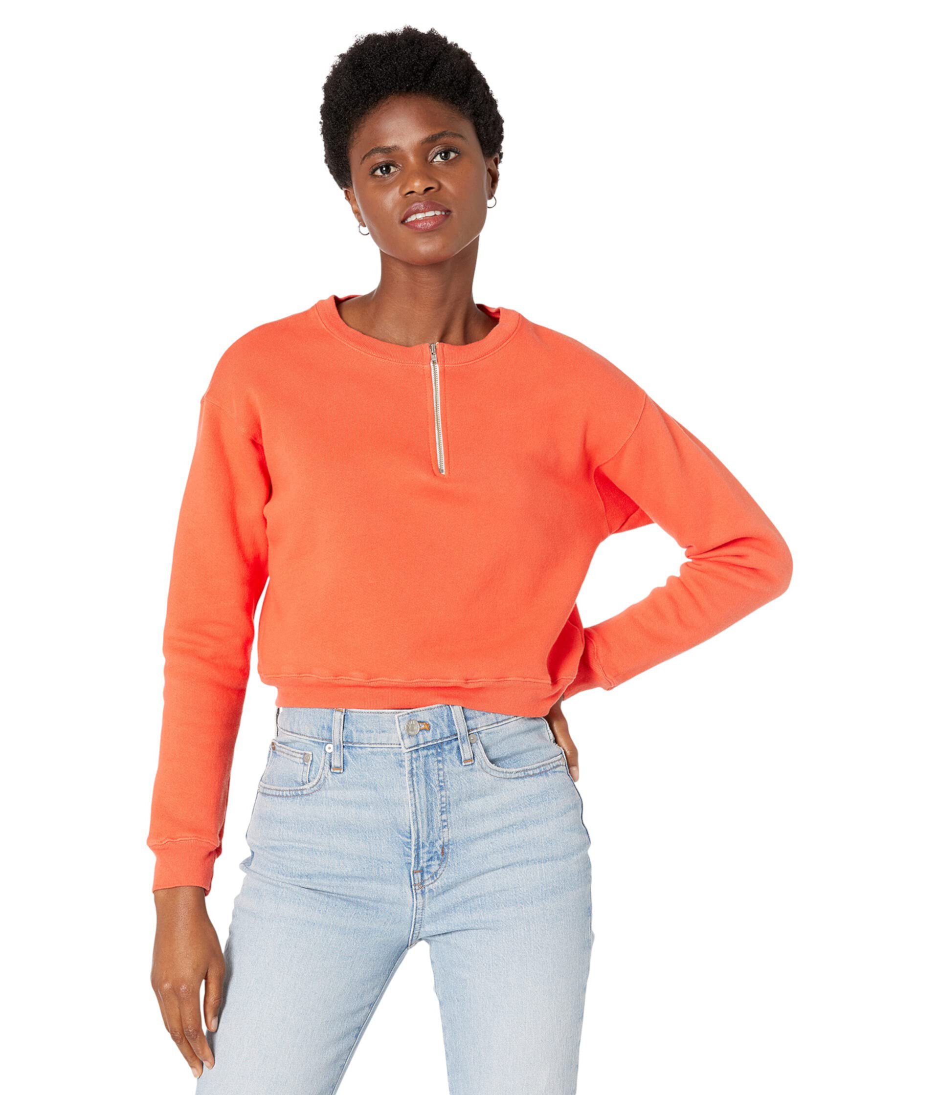 1/2 Zip Cropped Sweatshirt Monrow