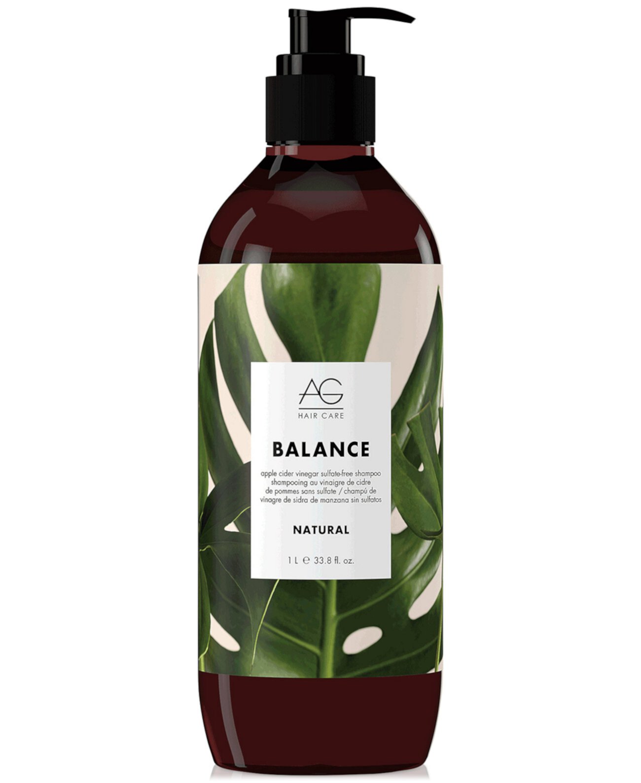 Шампунь без сульфатов Natural Balance с яблочным уксусом, 33,8 унции, от PUREBEAUTY Salon & Spa AG Hair