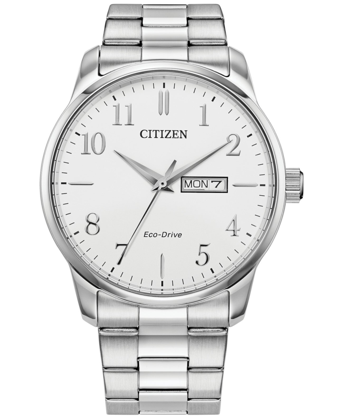 Мужские классические серебряные часы с браслетом из нержавеющей стали, 42 мм Citizen
