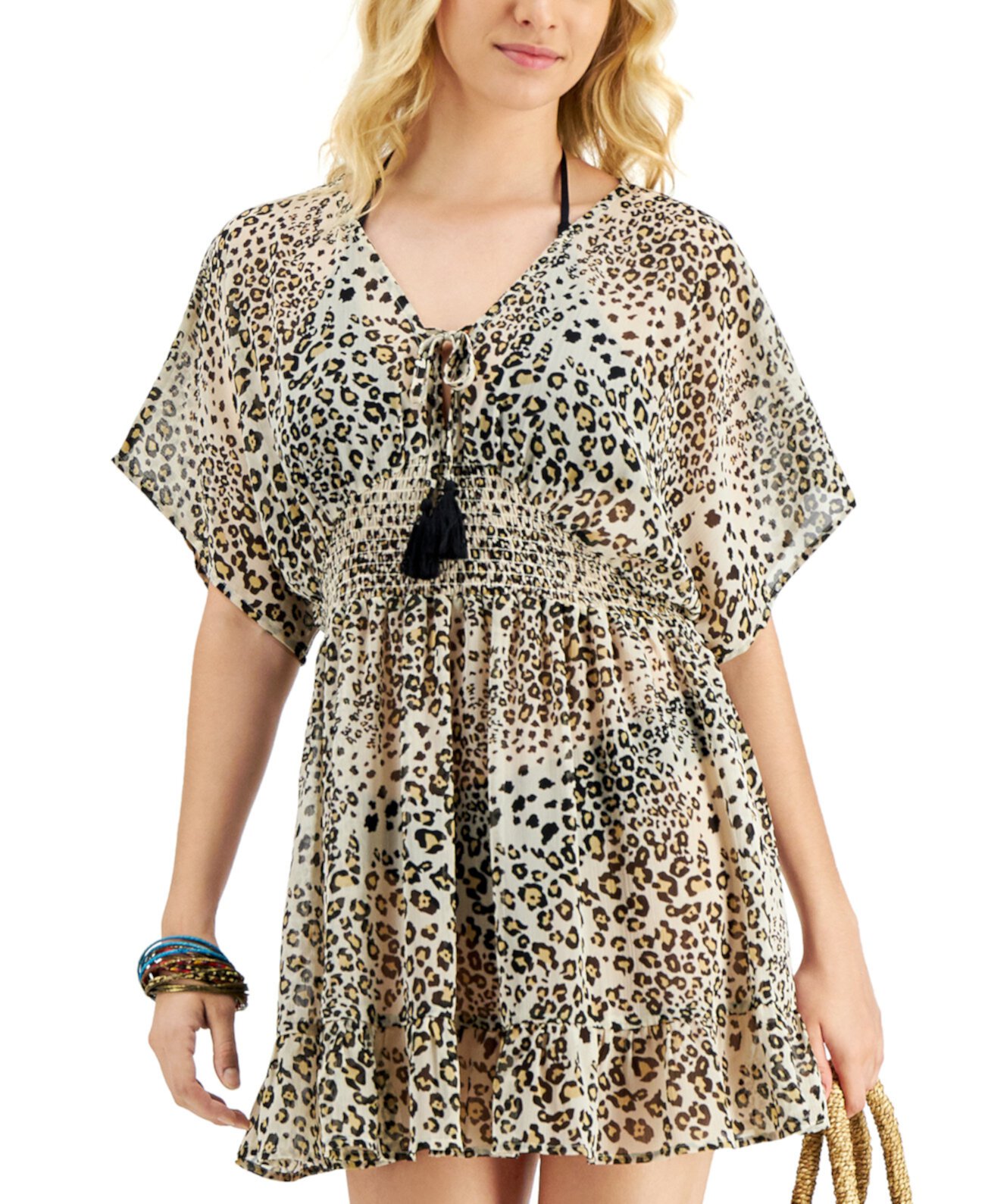 Платье-накидка с принтом гепардов для юниоров, созданное для Macy's Miken