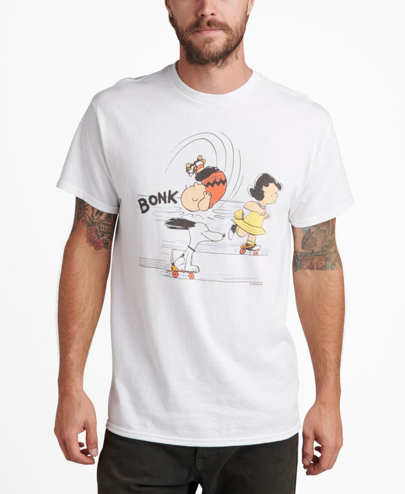 Мужская футболка с коротким рукавом Snoopy and Pals Roller Skate Junk Food
