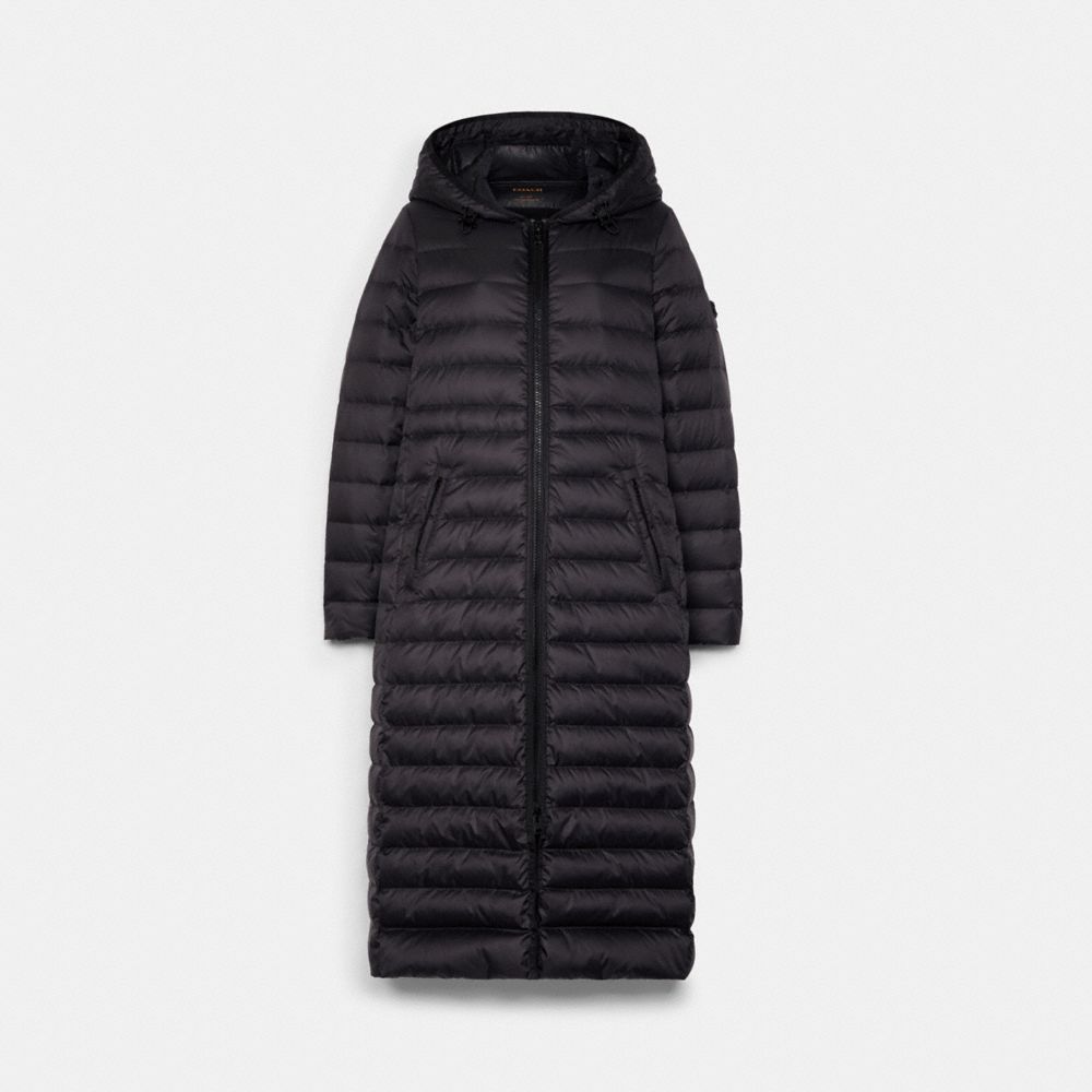 coach long down coat