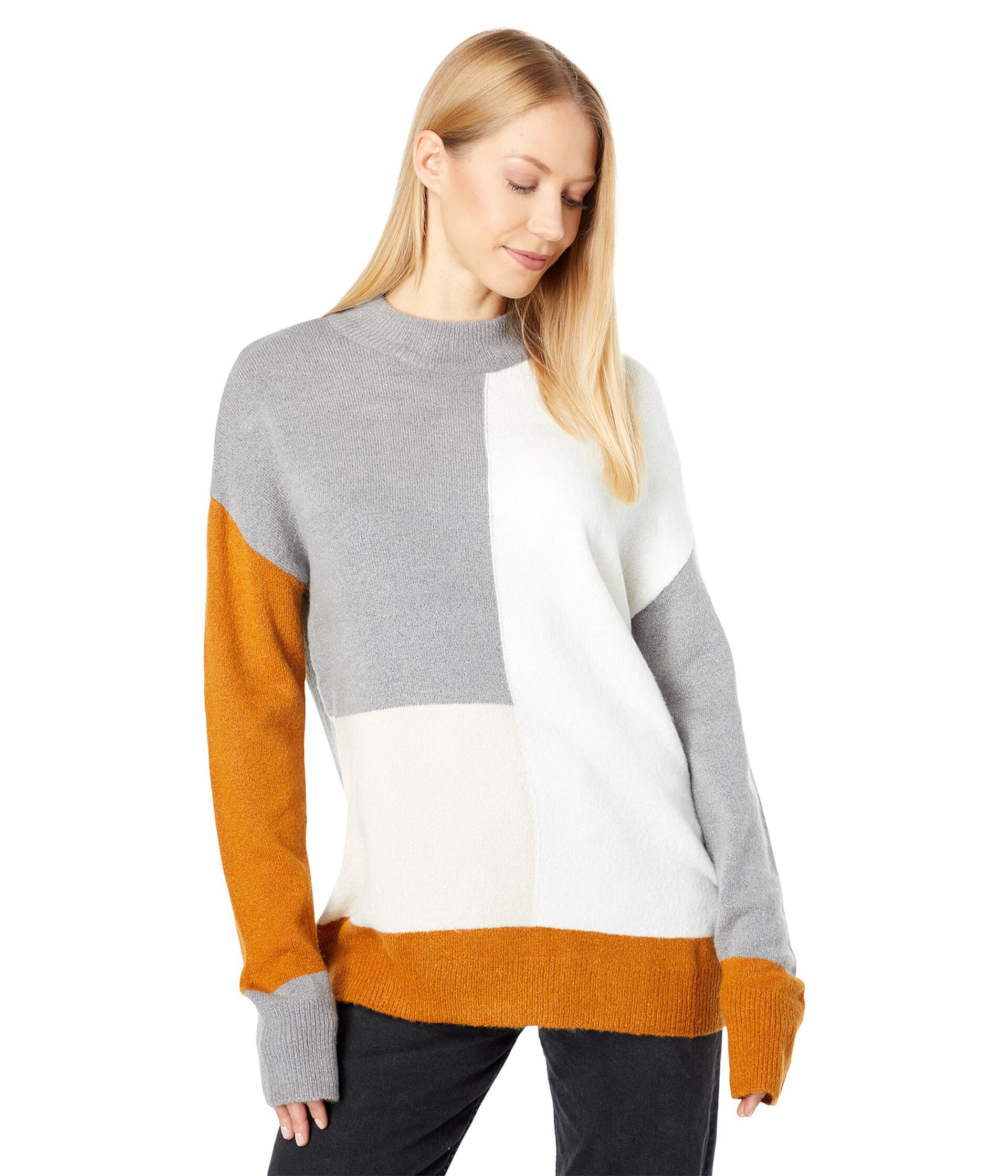 Пуловер в стиле колор-блок Bobeau
