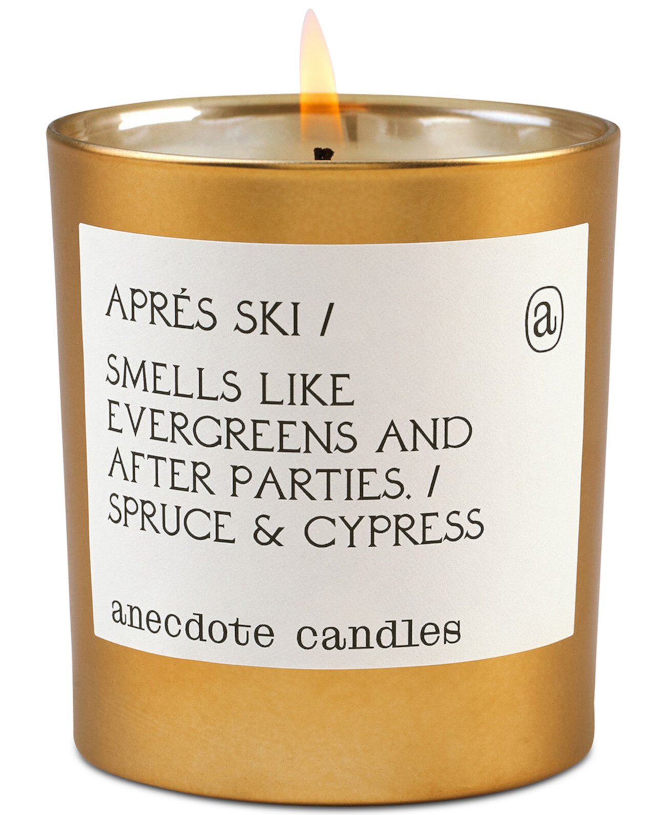 Апре-ски пахнет вечнозелеными растениями и свечой после вечеринок, 9 унций. Anecdote Candles