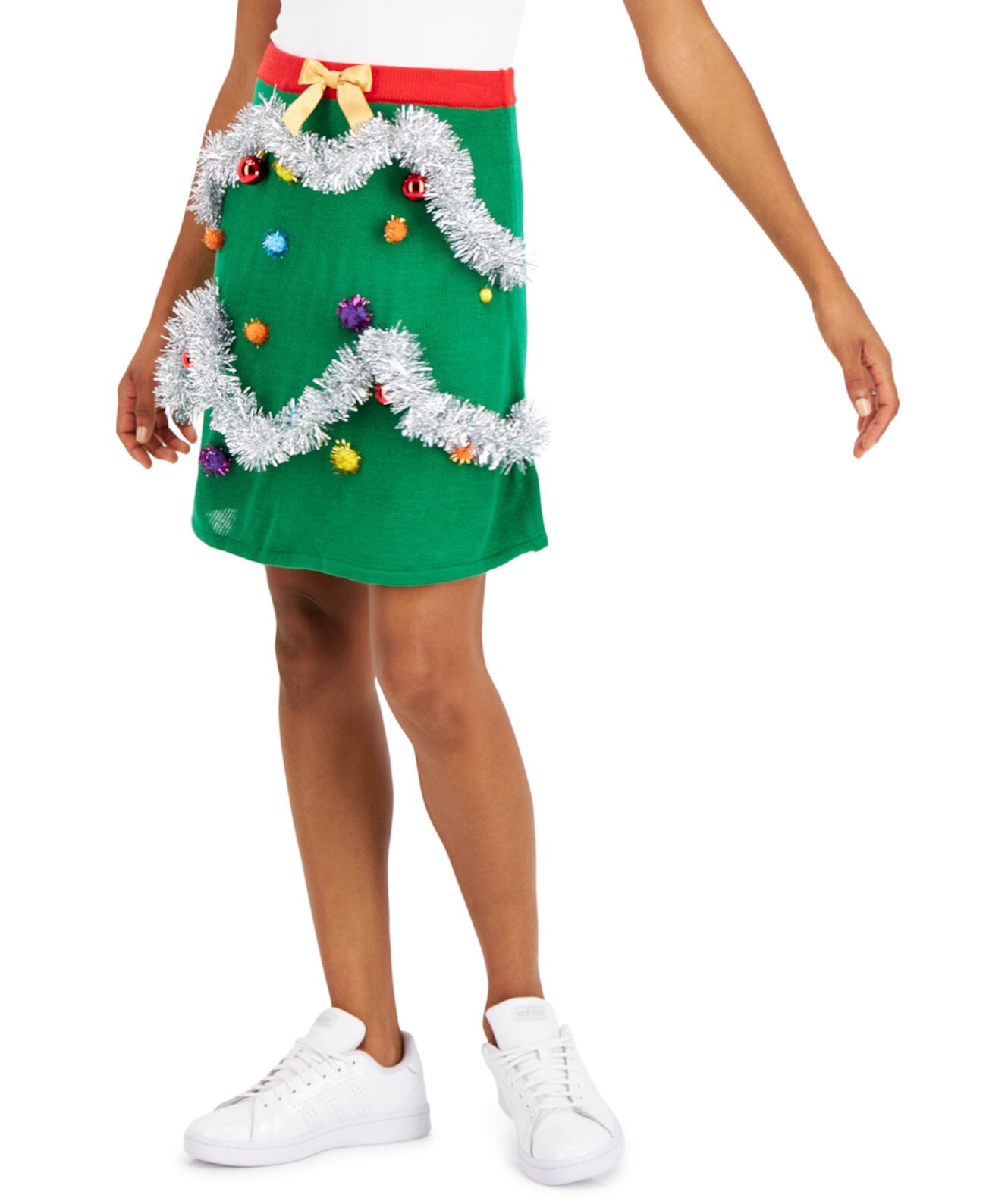 Вязаная мини-юбка Juniors 'Holiday Tree PLANET GOLD