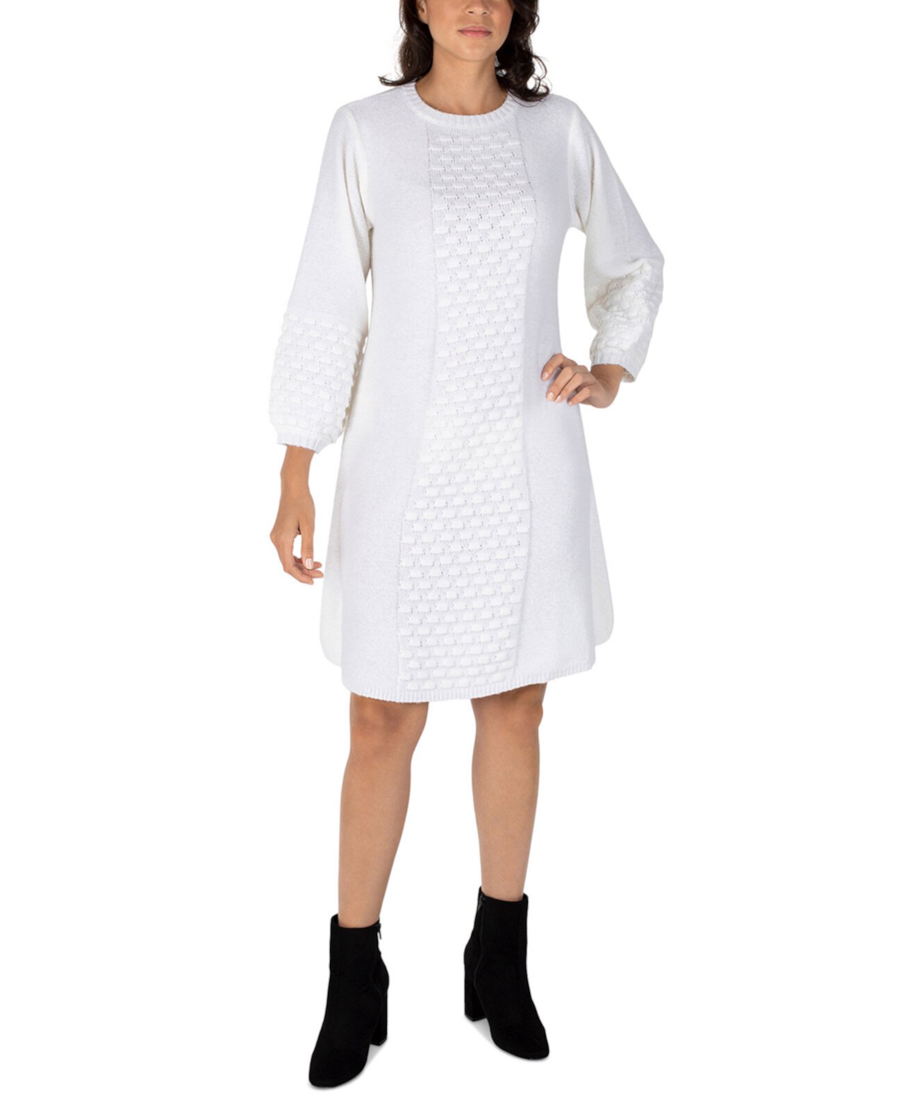 Текстурированное платье-свитер Petite с объемными рукавами Robbie Bee