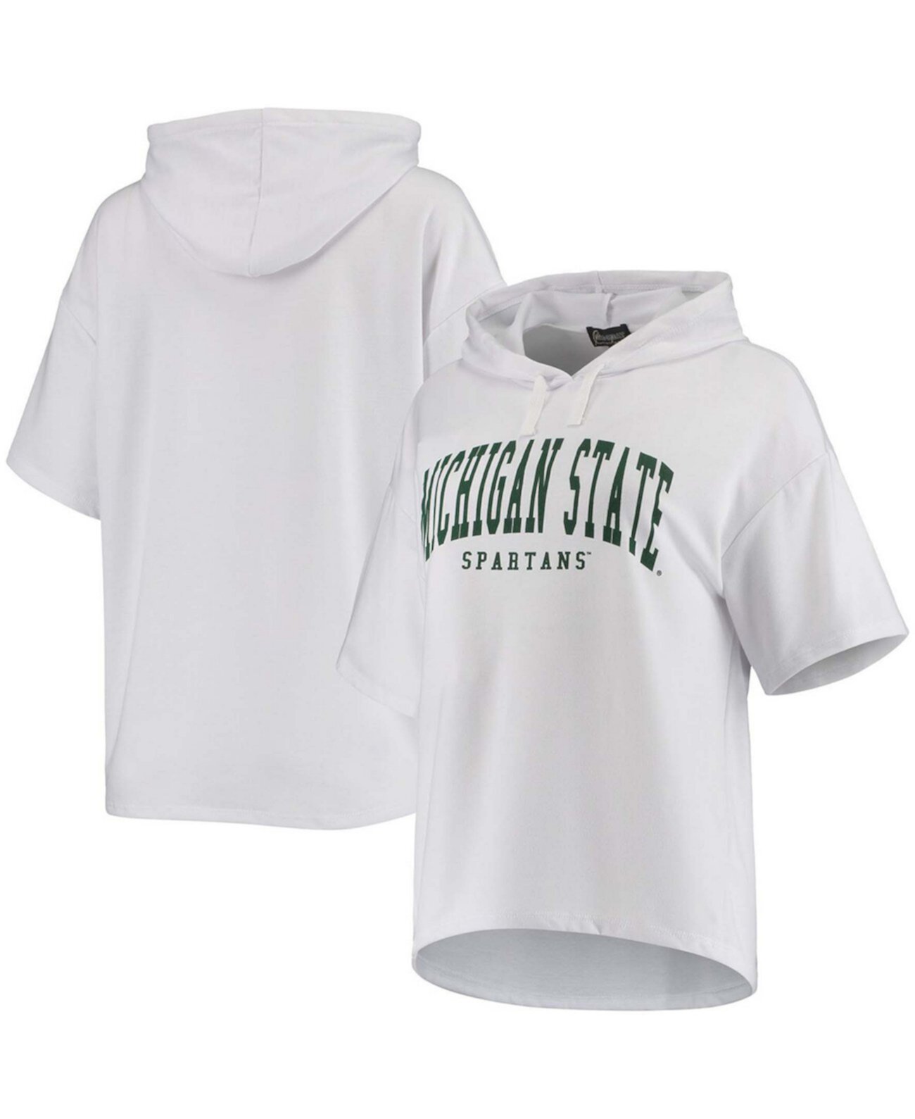 Женский белый пуловер с короткими рукавами из ткани Michigan State Spartans Flowy Tri-Blend Gameday Couture