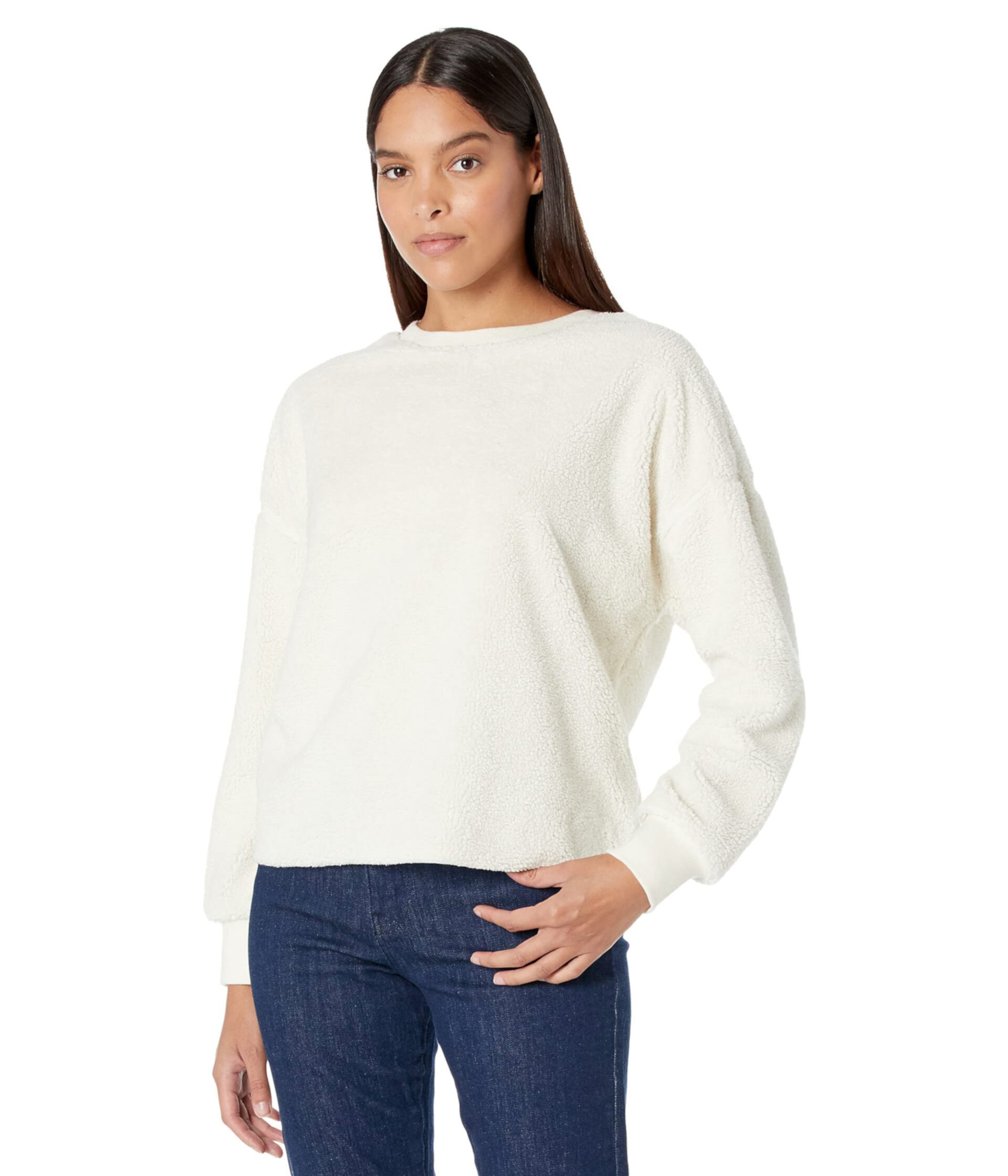 Sherpa Drop Shoulder Crew Neck Sweatshirts Dylan by True Grit