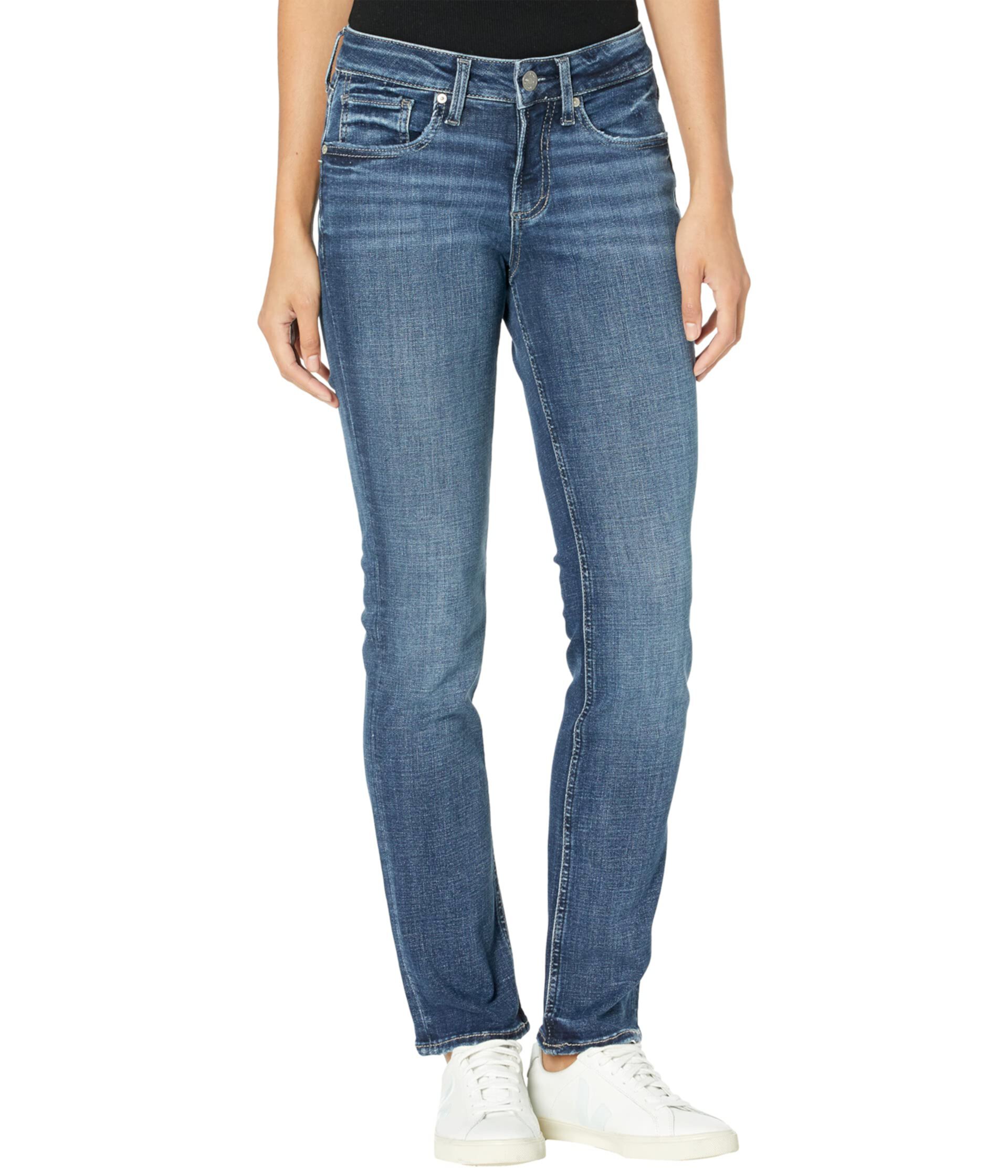 Suki Mid-Rise Straight Leg Jeans L93413ECF305 Silver Jeans Co.