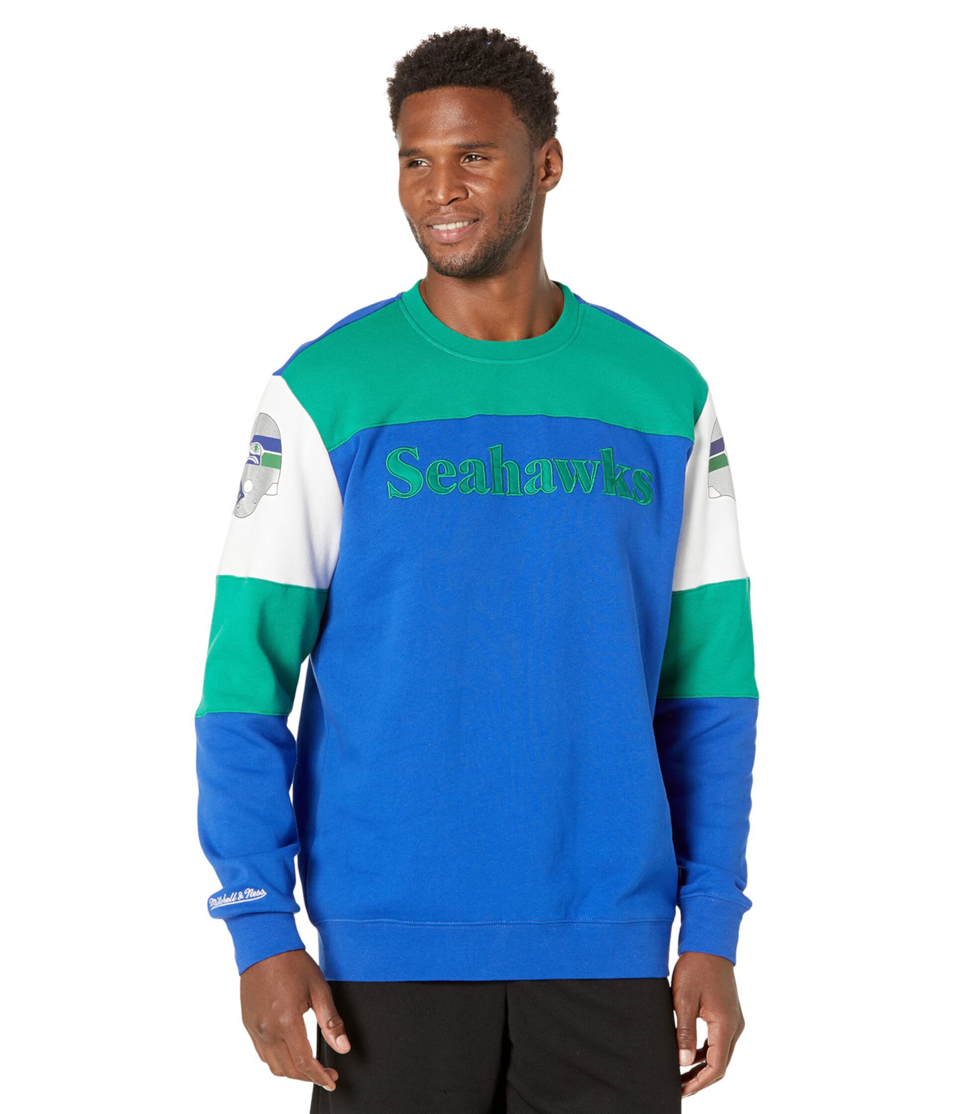 NFL Perfect Season Crew Fleece Seahawks Mitchell & Ness