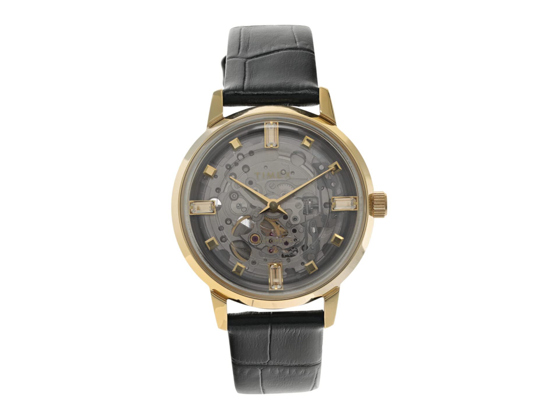 Часы Unveil с автоматическим кожаным ремешком 38 мм Timex