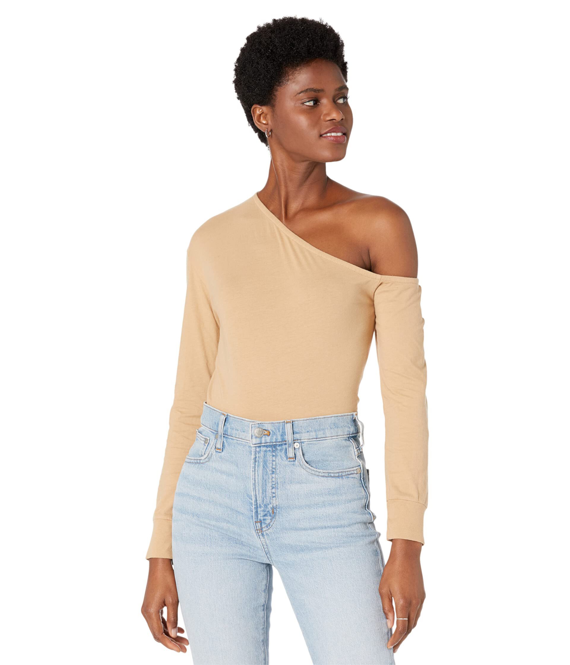 Off Shoulder Long Sleeve Tee Monrow