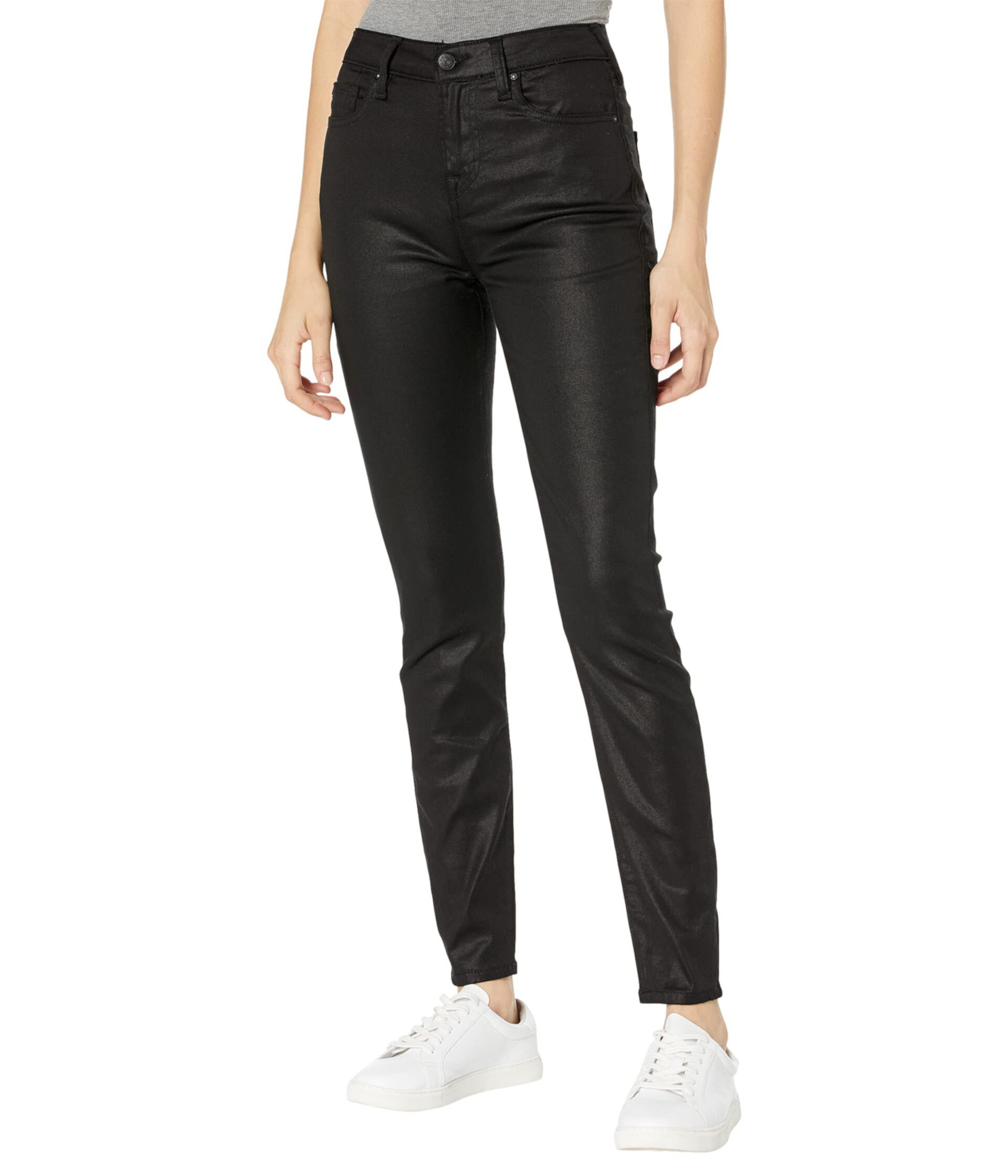 Jennie High-Rise Curvy Coated Jeans in Onyx True Religion